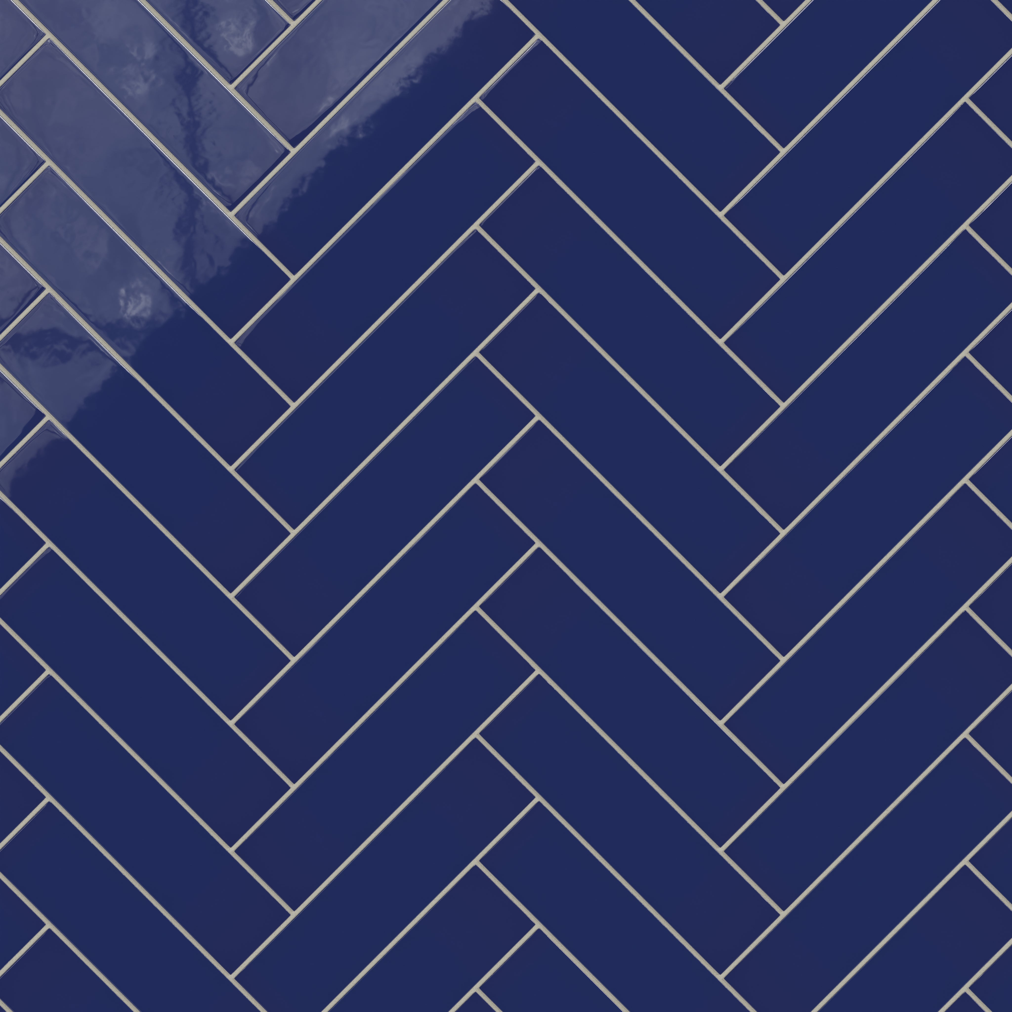 3x12 Natural Press Ceramic Tile in Ultramarine Gloss