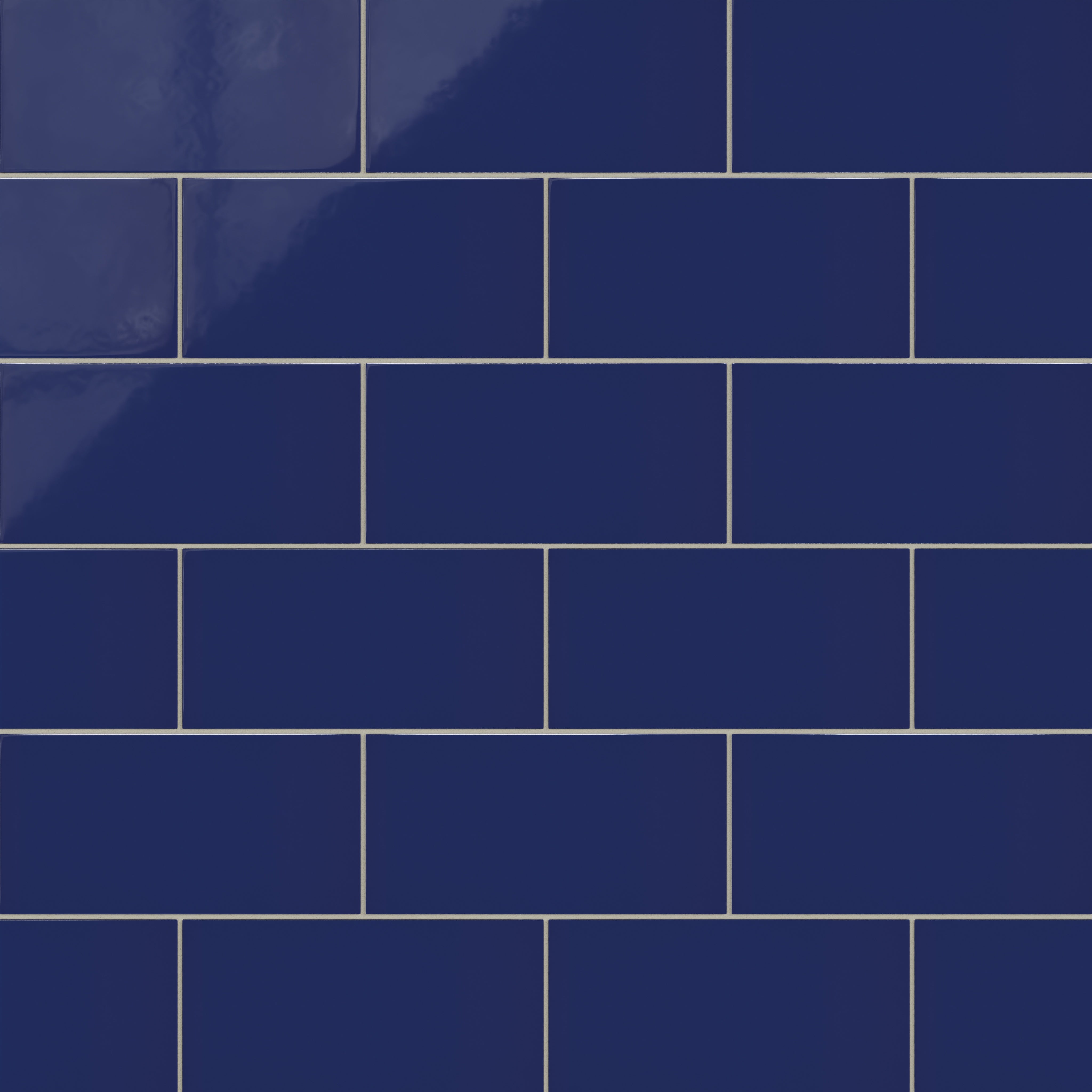 6x12 Natural Press Ceramic Tile in Ultramarine Gloss