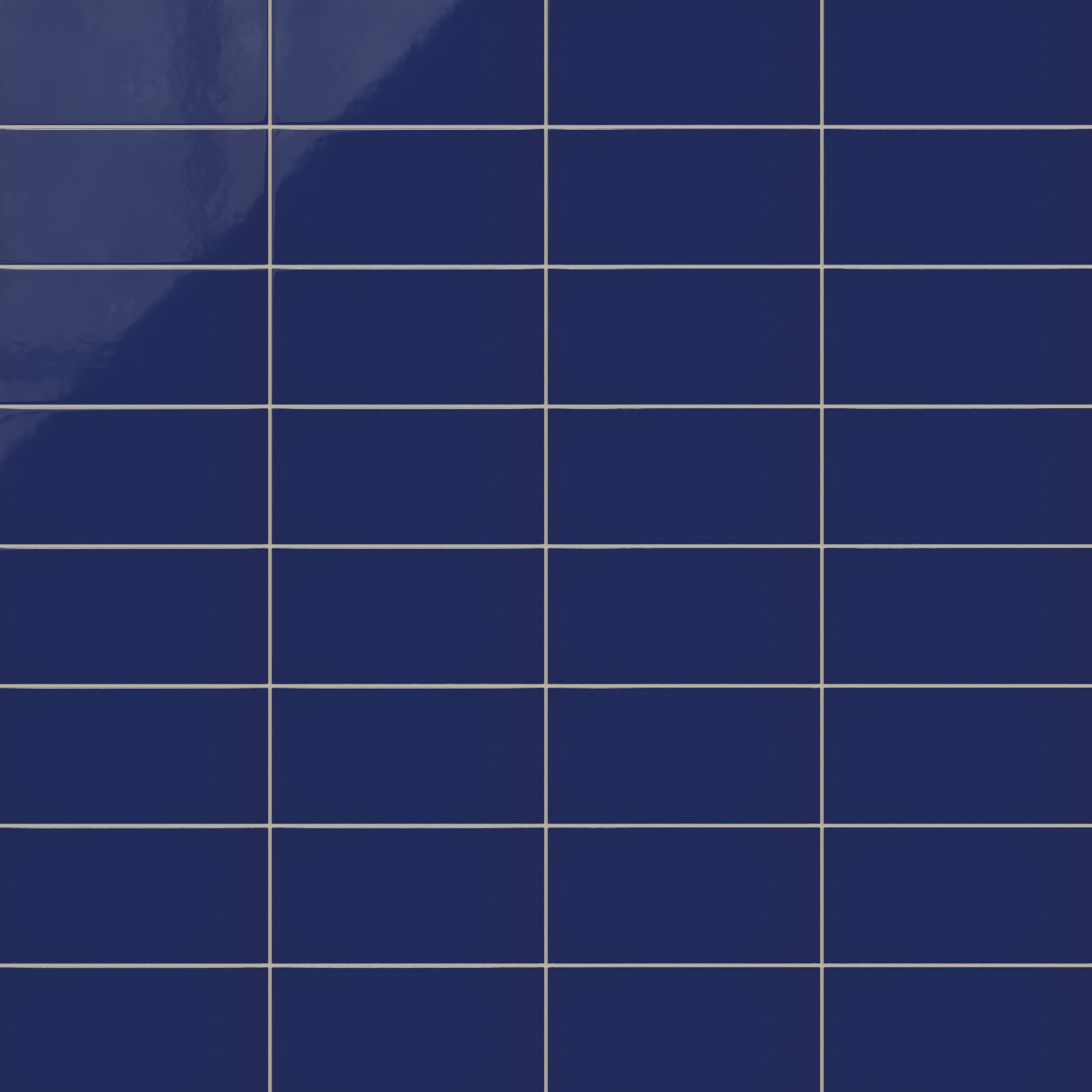 6x12 Natural Press Ceramic Tile in Ultramarine Gloss