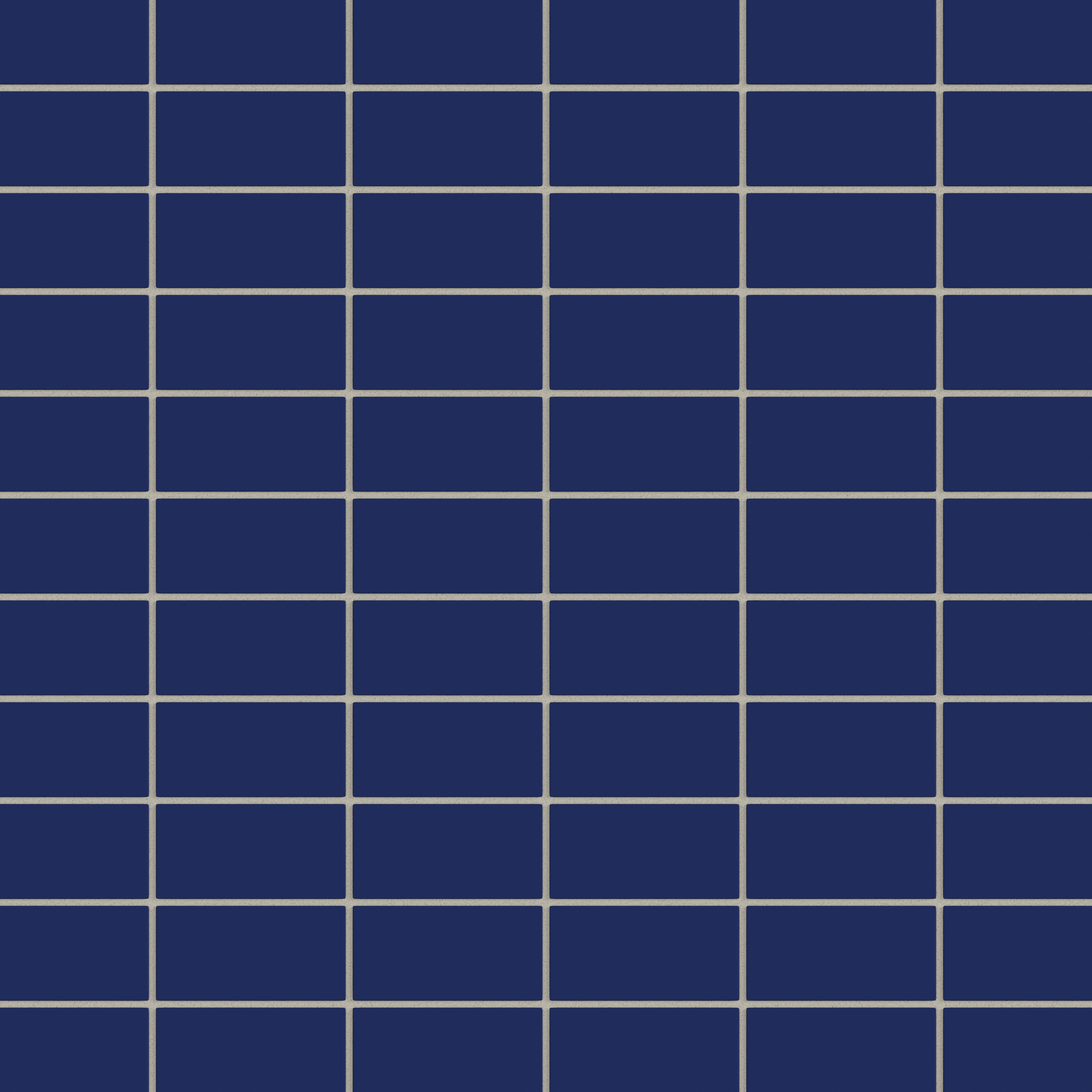 2x4 Straight Set Sheeted Natural Press Ceramic Mosaic Tile in Ultramarine Matte