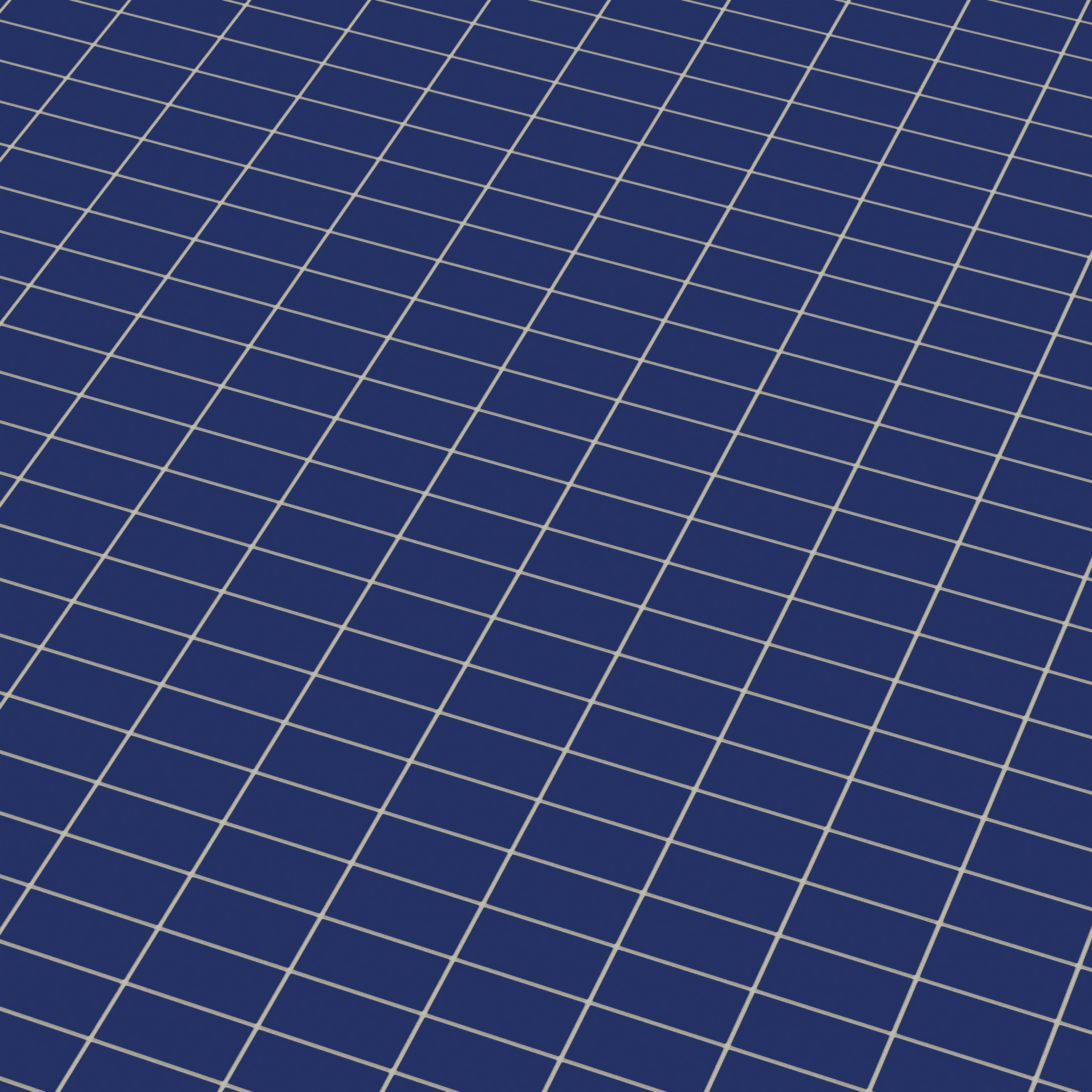 2x4 Straight Set Sheeted Natural Press Ceramic Mosaic Tile in Ultramarine Matte