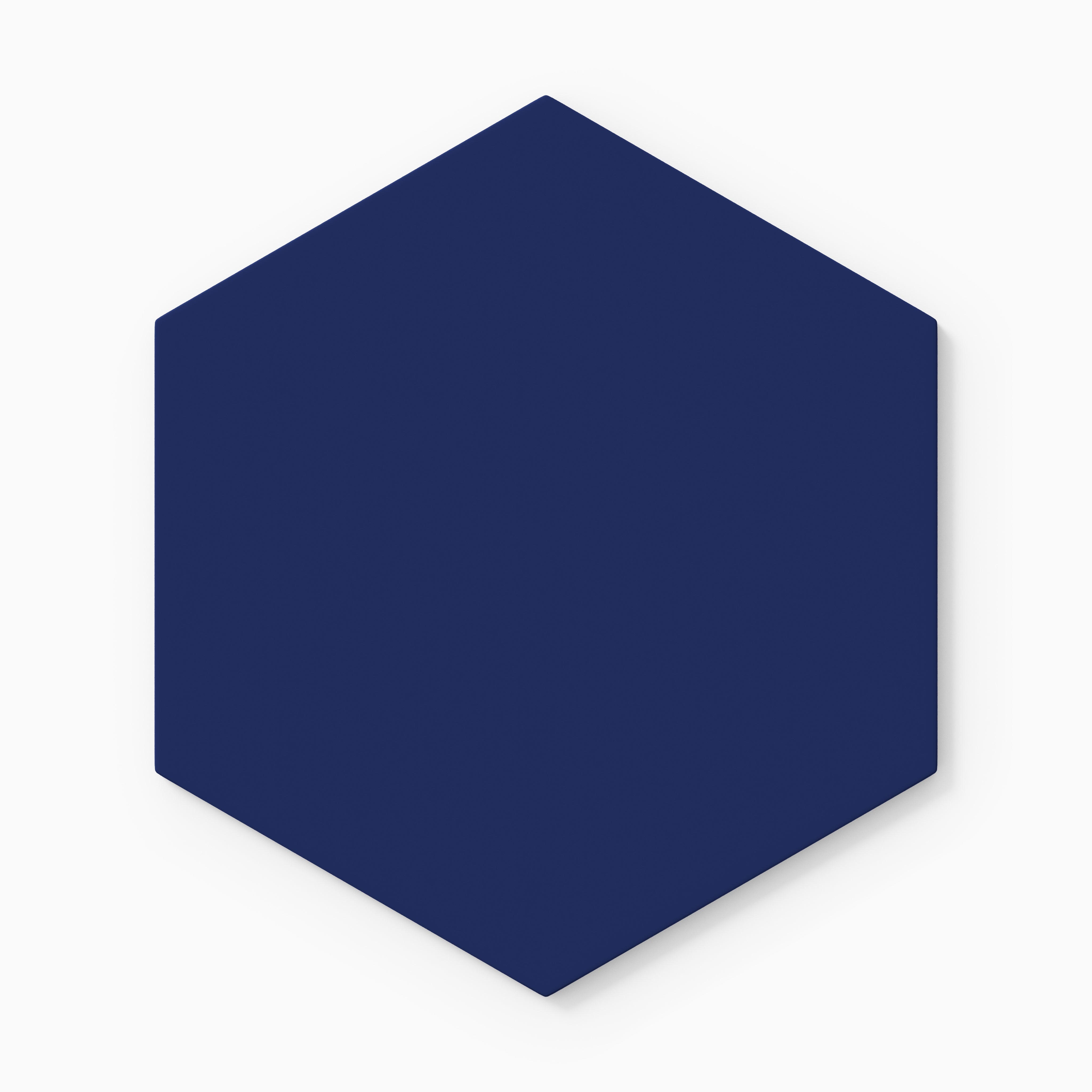 8" Hexagon Natural Press Ceramic Tile in Ultramarine Matte