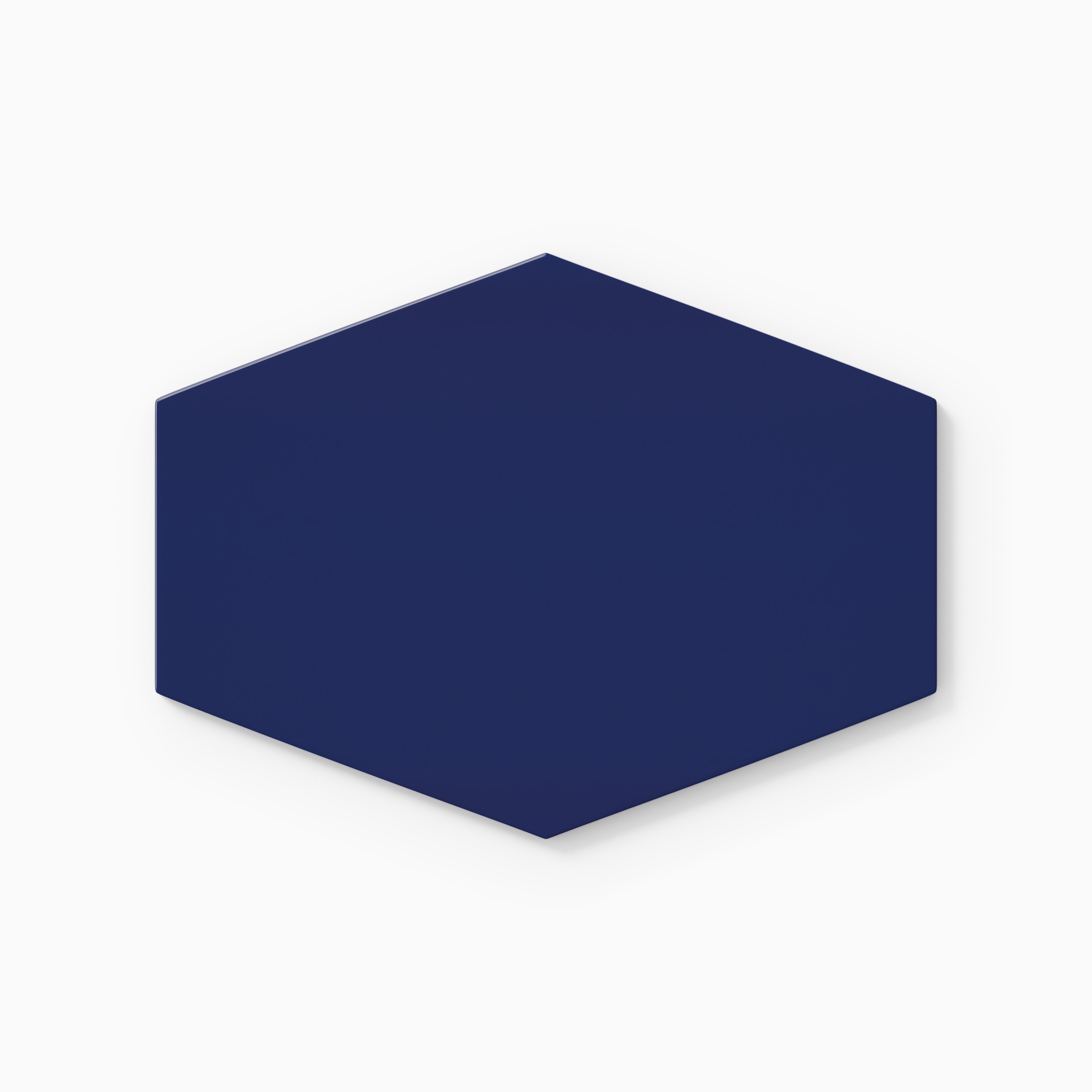 Elongated Hexagon Natural Press Ceramic Tile in Ultramarine Gloss