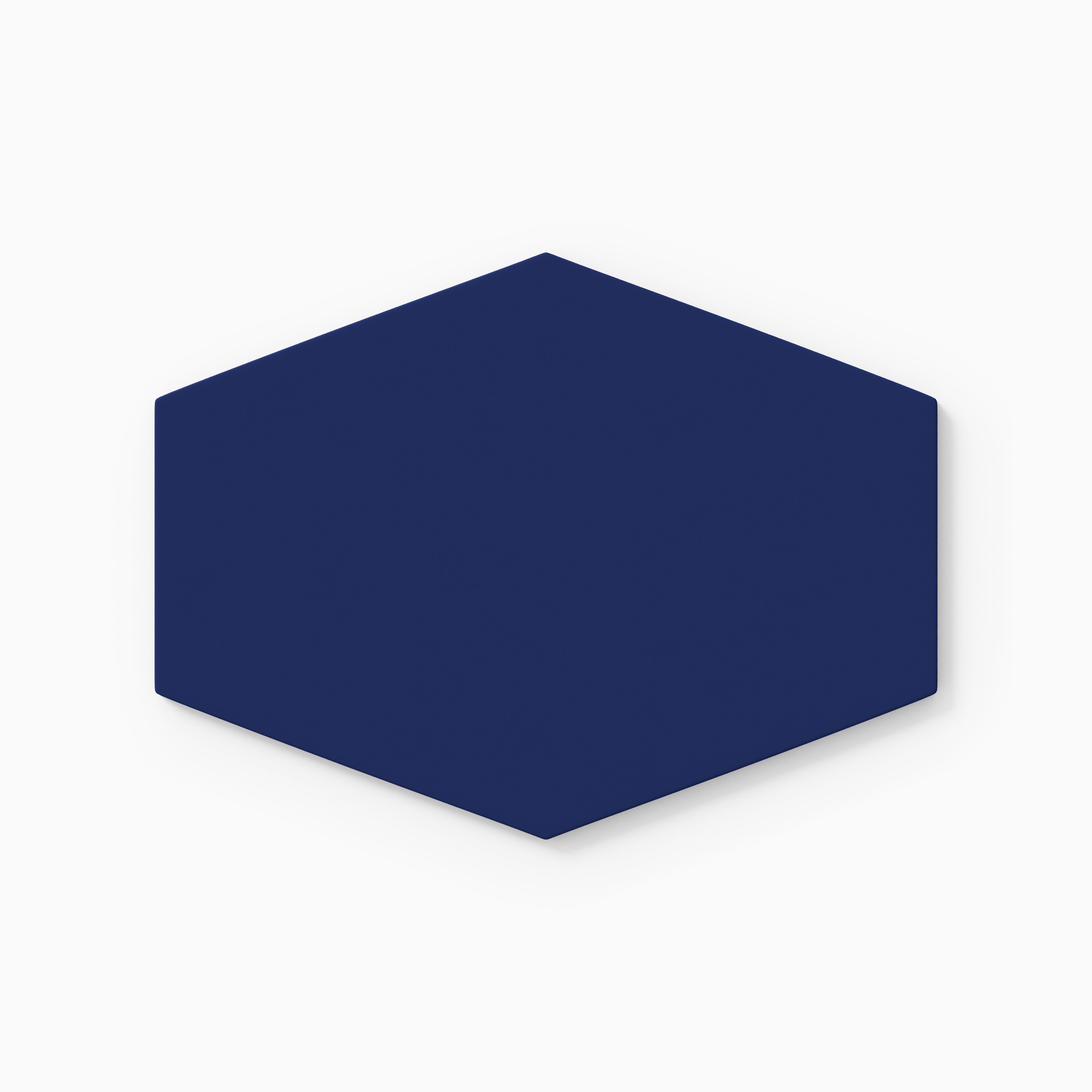Elongated Hexagon Natural Press Ceramic Tile in Ultramarine Matte