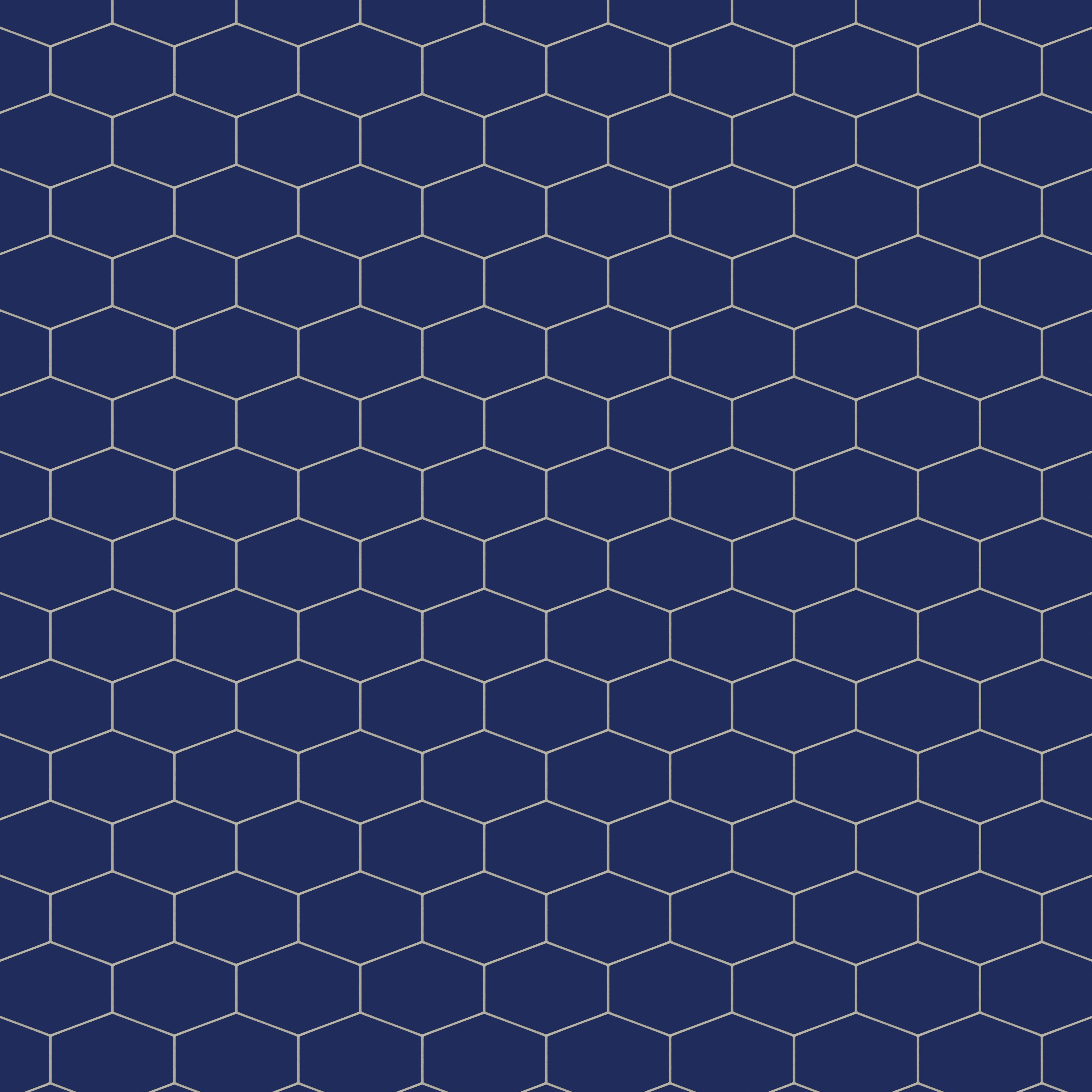 Elongated Hexagon Natural Press Ceramic Tile in Ultramarine Matte