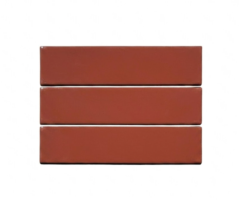 Factory Sale 3x9 Natural Press Ceramic Tile in Vermillion Gloss