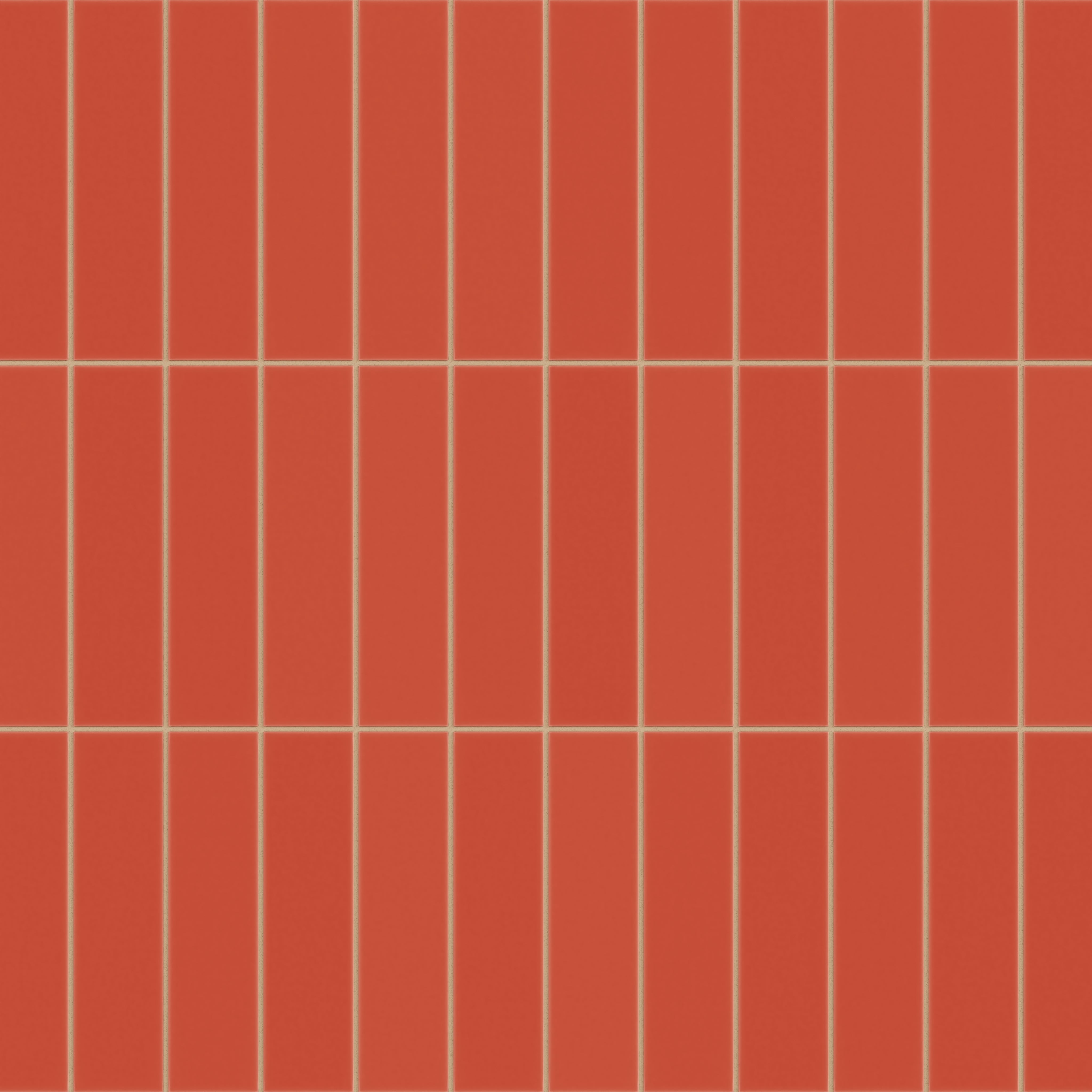 3x12 Natural Press Ceramic Tile in Vermillion Matte