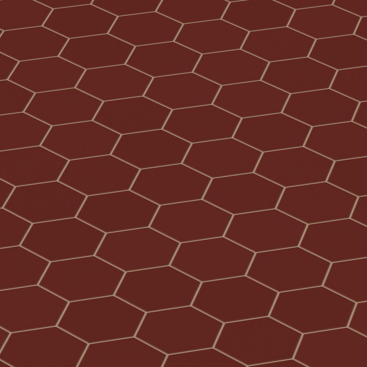 6" Hexagon Original Ceramic Tile in Vintage Leather Matte