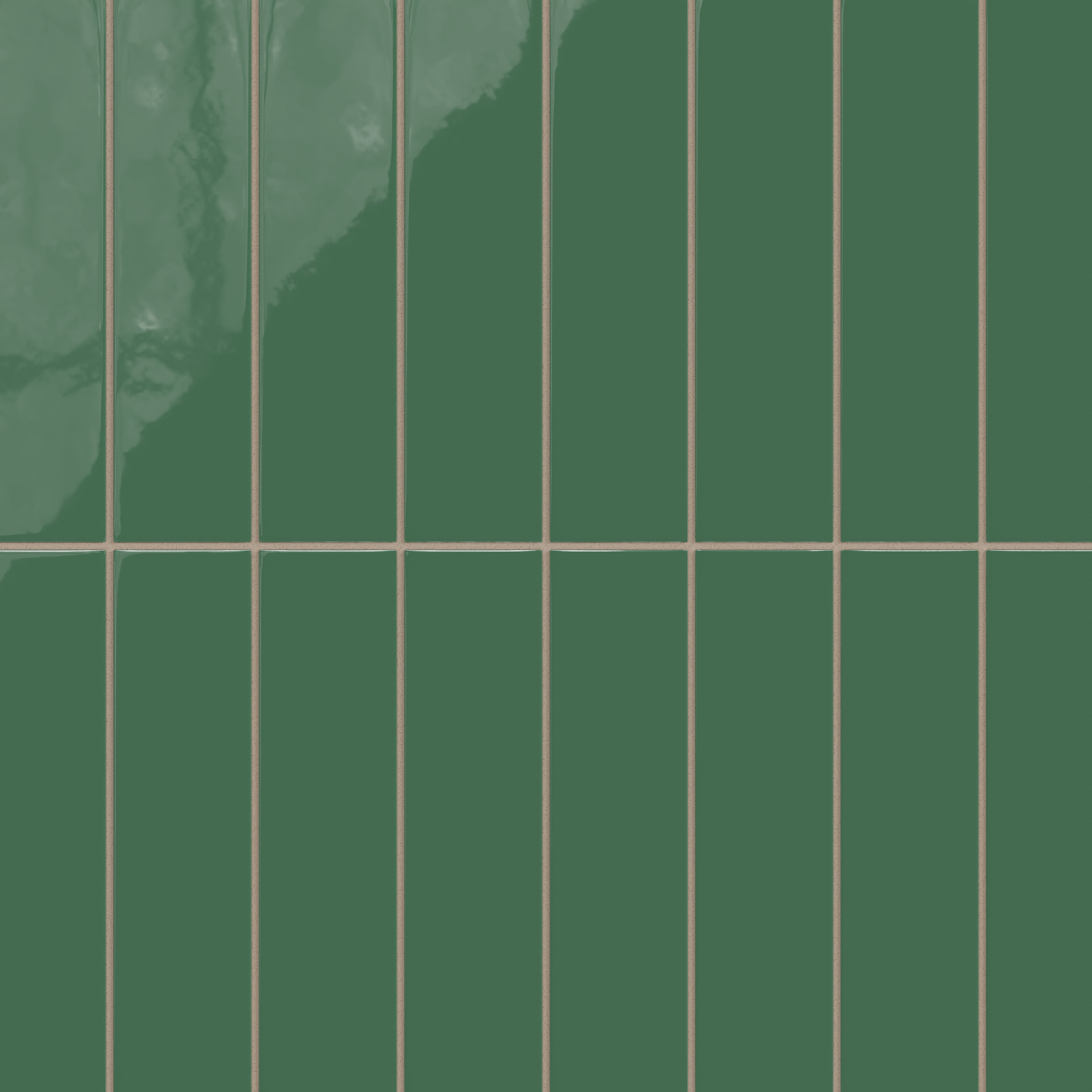 3x12 Natural Press Ceramic Tile in Viridian Gloss