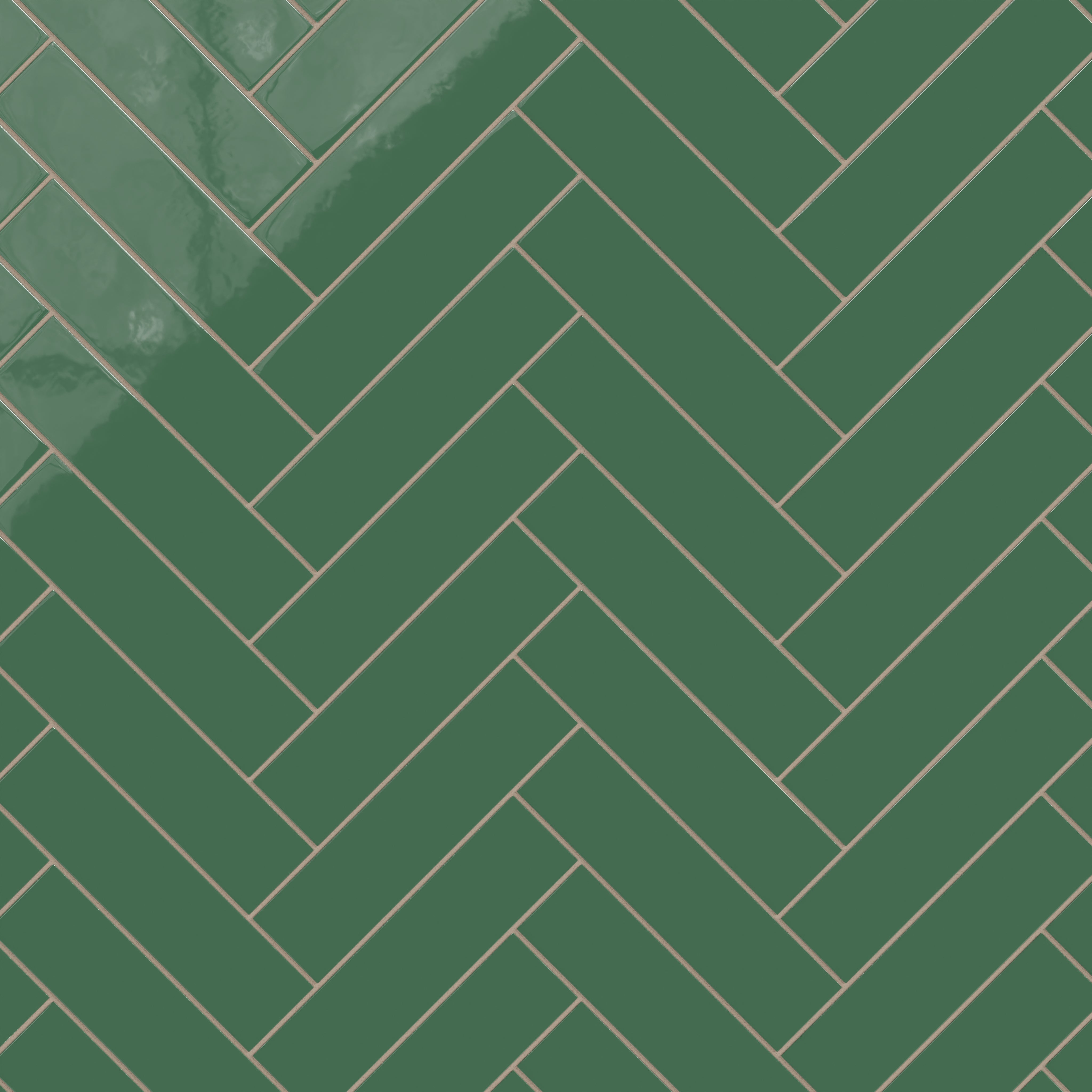 3x12 Natural Press Ceramic Tile in Viridian Gloss