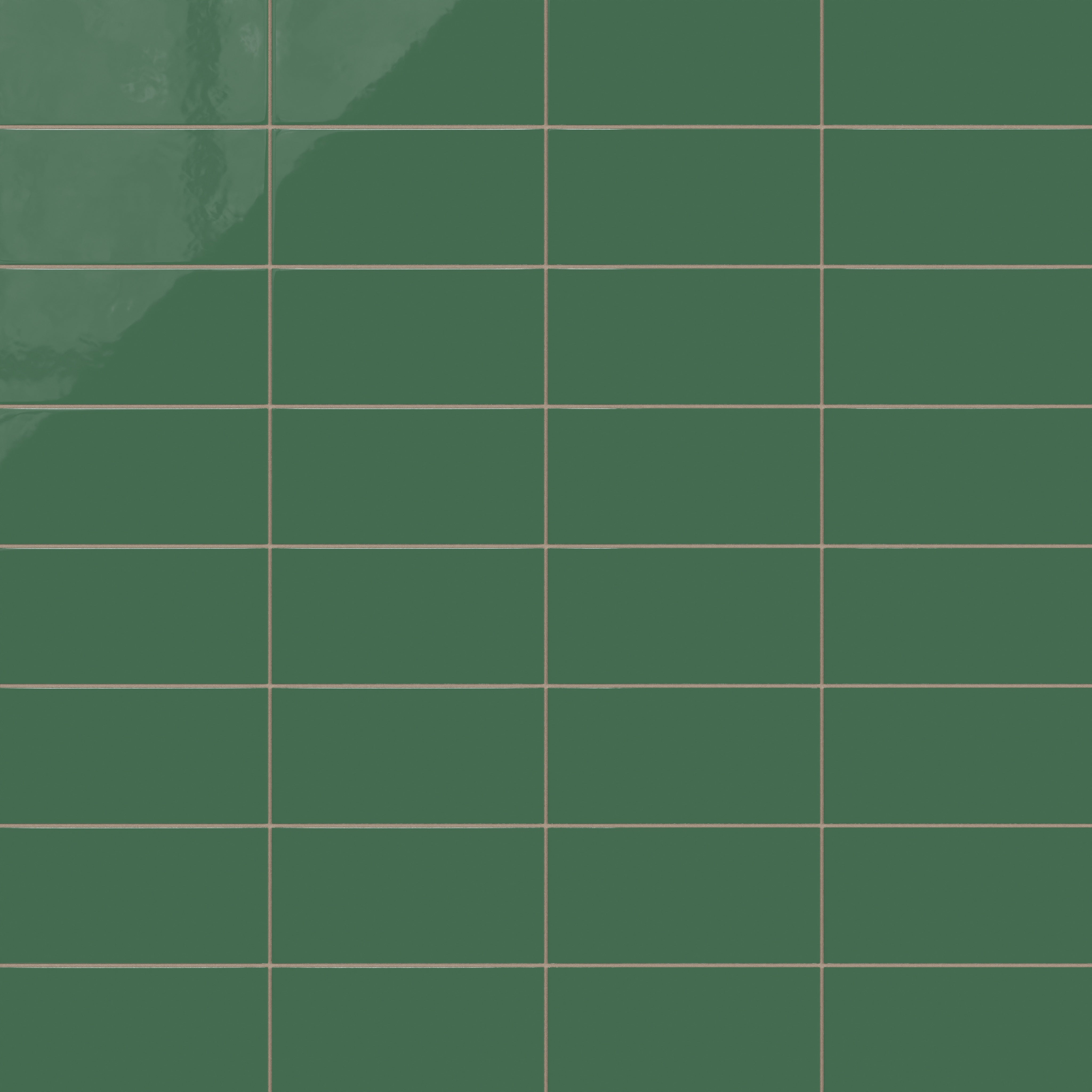 6x12 Natural Press Ceramic Tile in Viridian Gloss