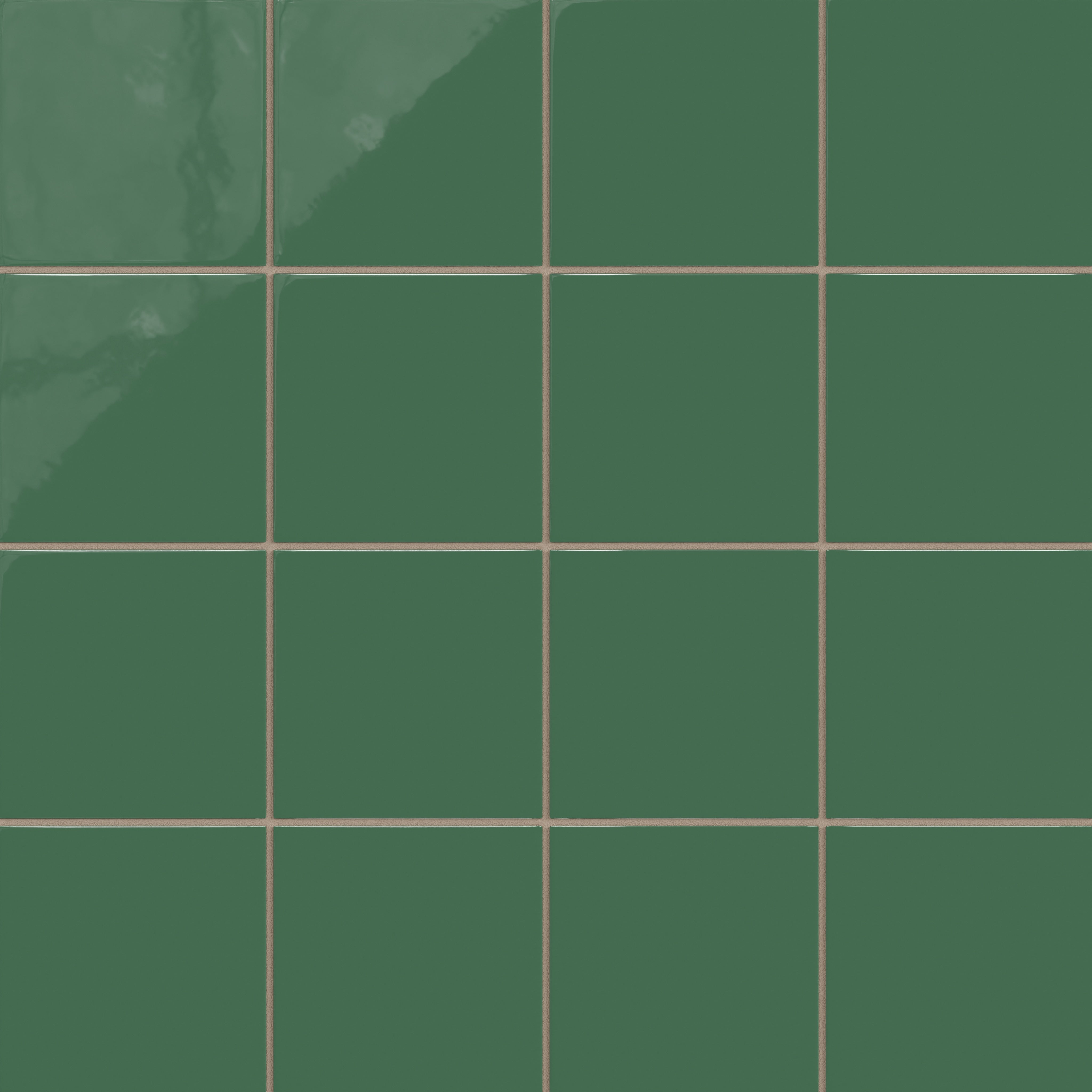 6x6 Natural Press Ceramic Tile in Viridian Gloss