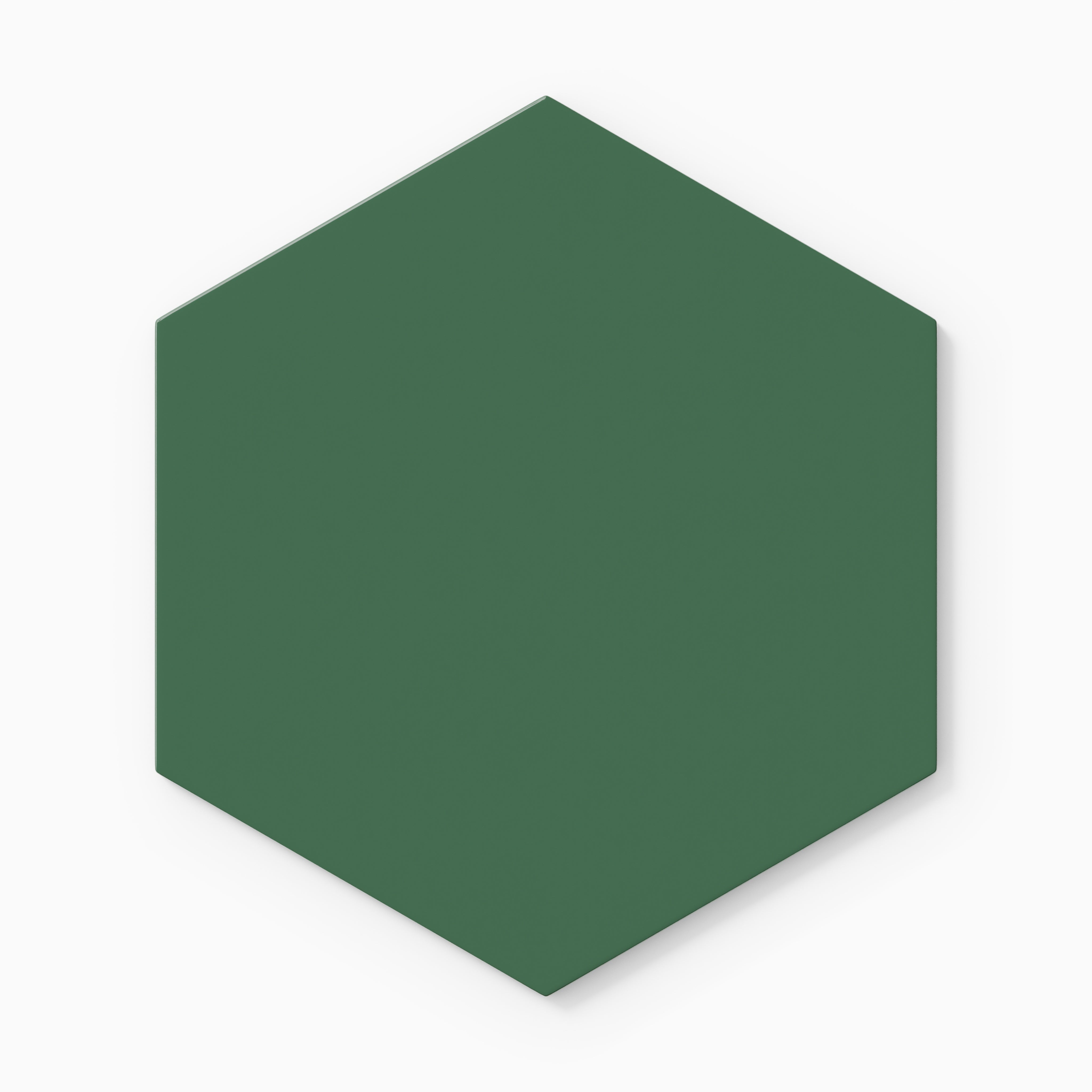 8" Hexagon Natural Press Ceramic Tile in Viridian Gloss