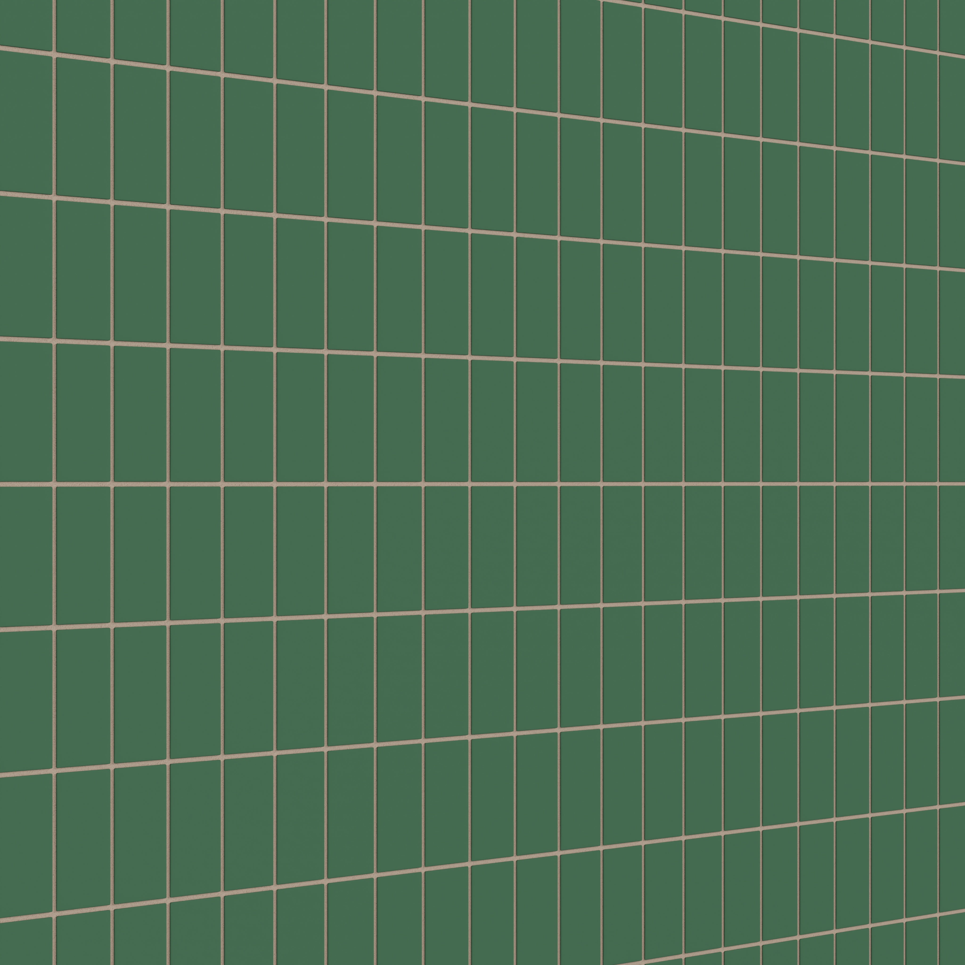 2x4 Straight Set Sheeted Natural Press Ceramic Mosaic Tile in Viridian Matte