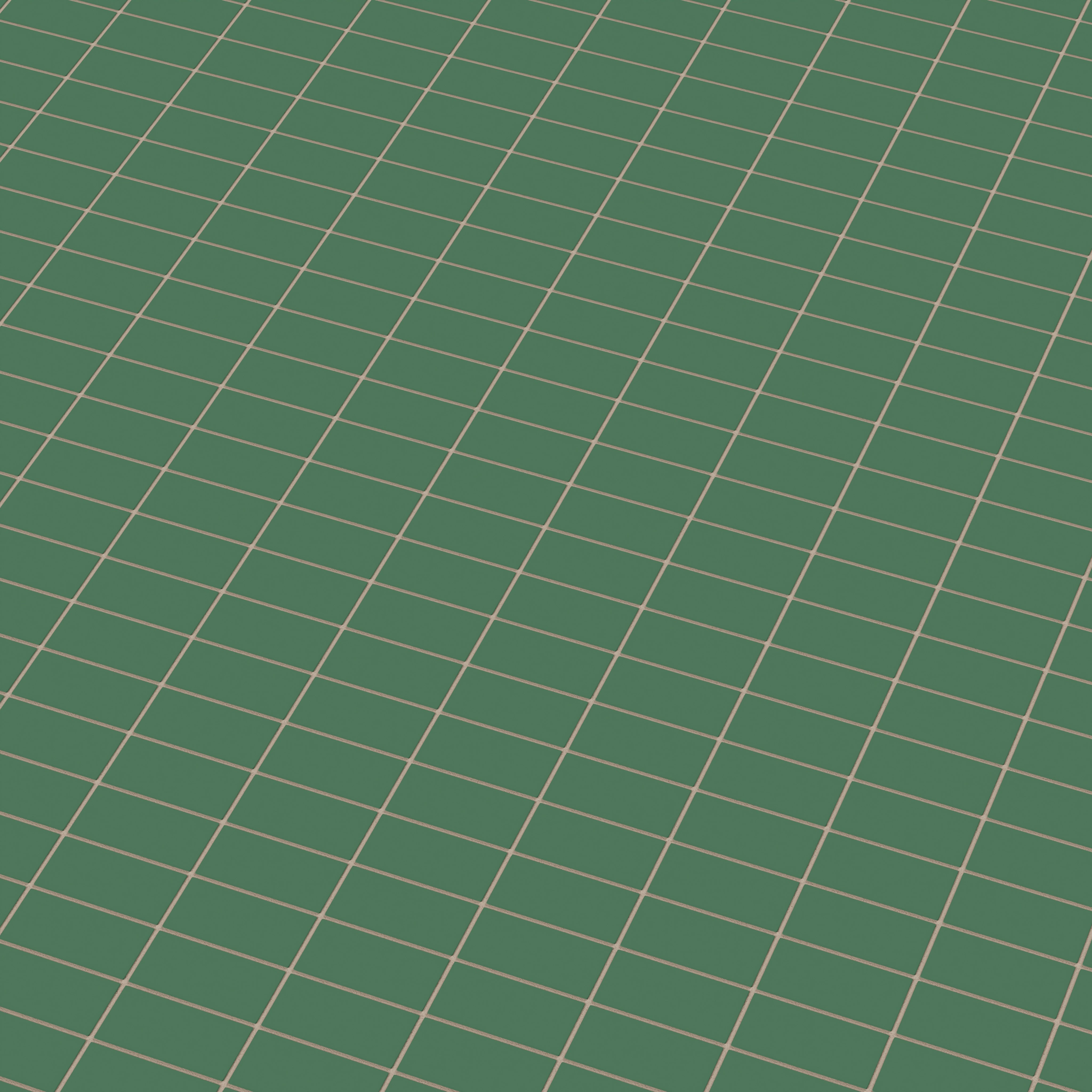 2x4 Straight Set Sheeted Natural Press Ceramic Mosaic Tile in Viridian Matte