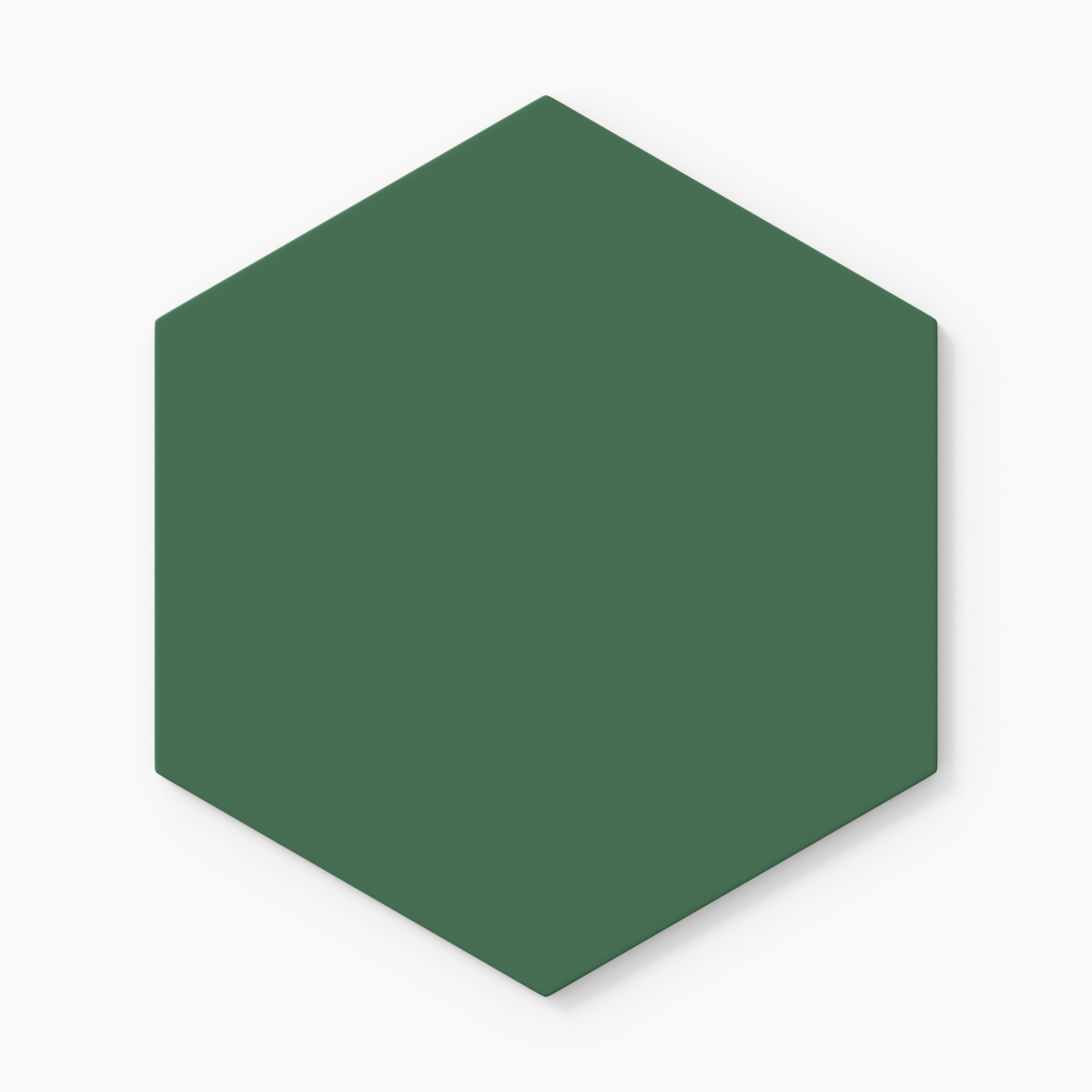 8" Hexagon Natural Press Ceramic Tile in Viridian Matte