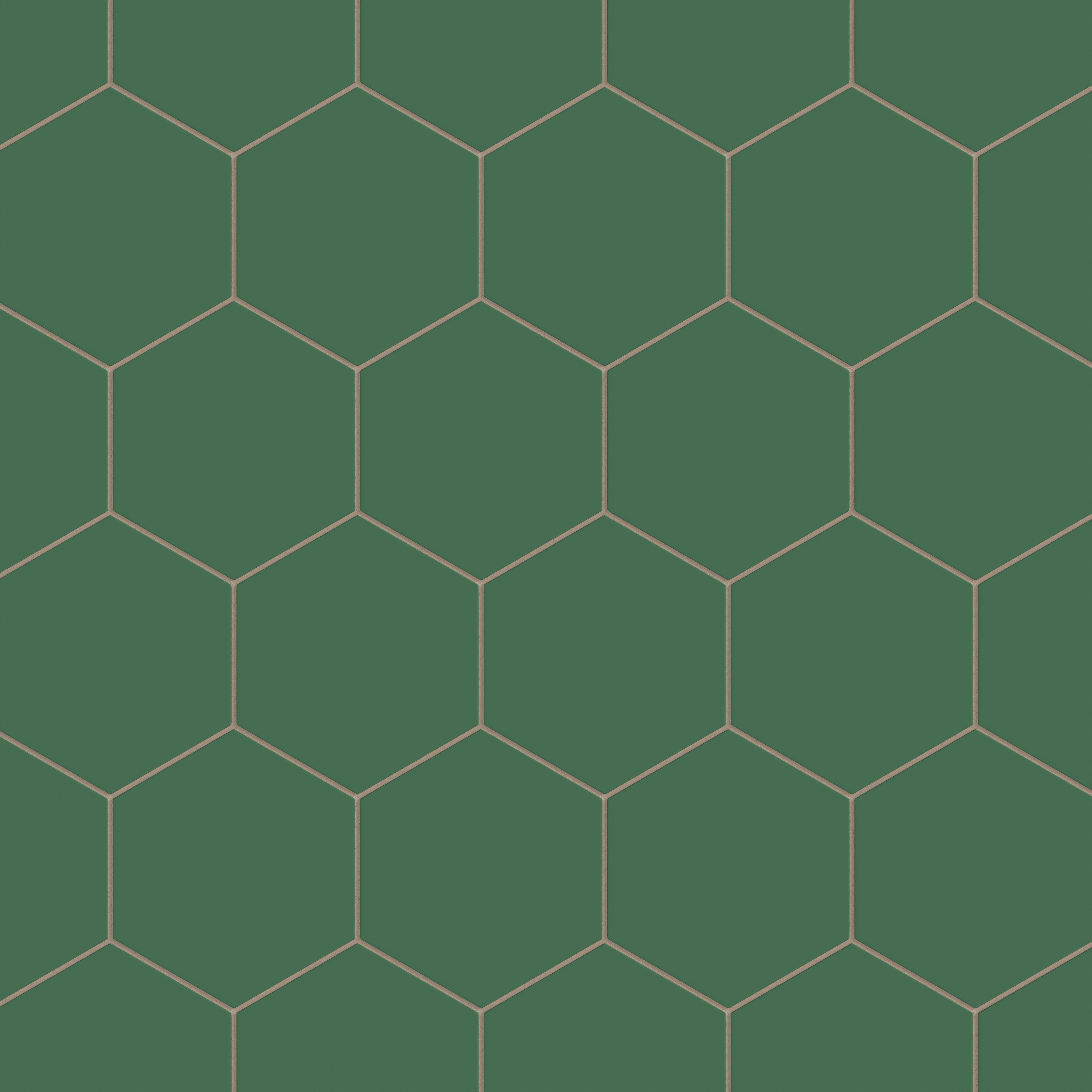 8" Hexagon Natural Press Ceramic Tile in Viridian Matte