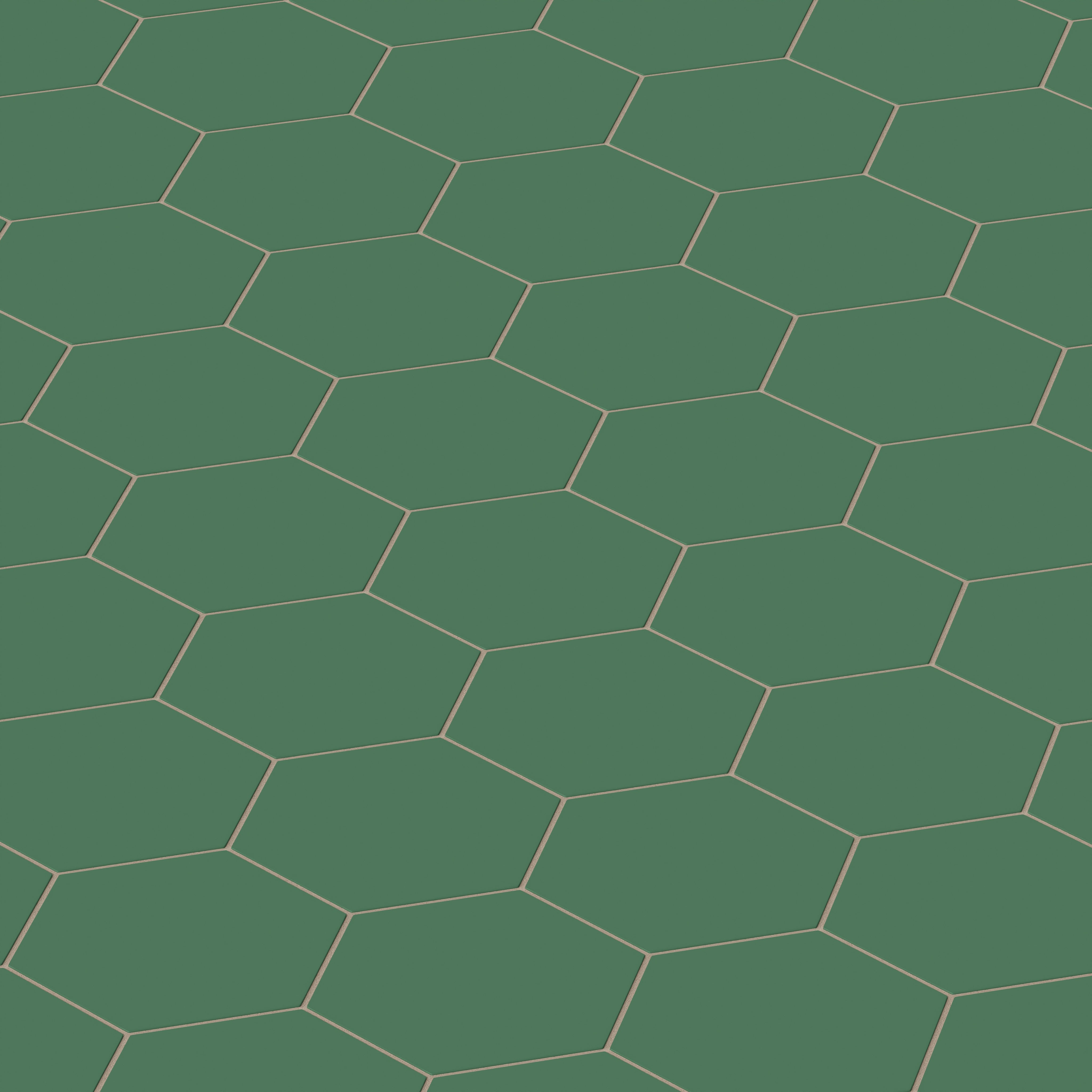 8" Hexagon Natural Press Ceramic Tile in Viridian Matte