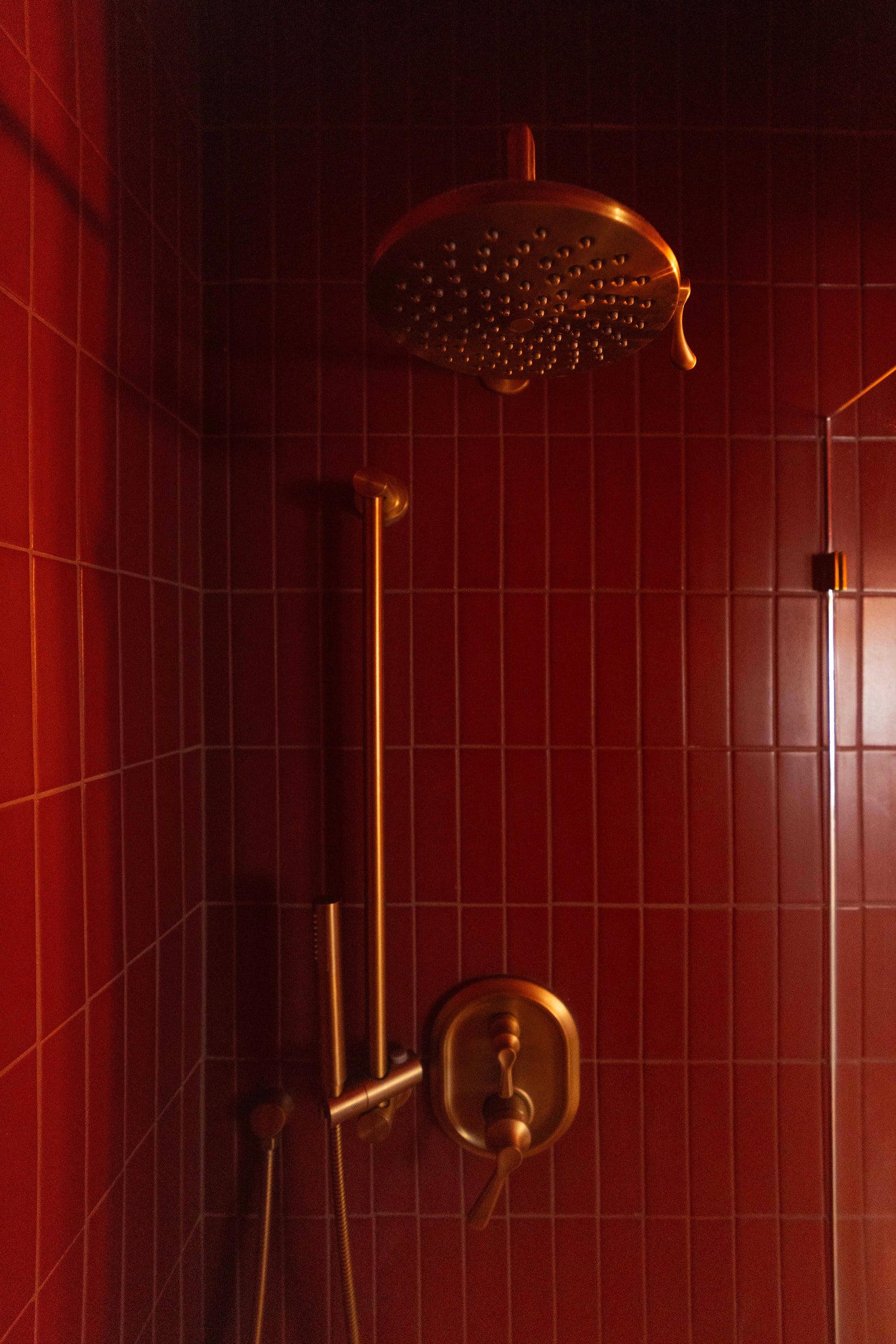 Moody Vintage Leather Bathroom