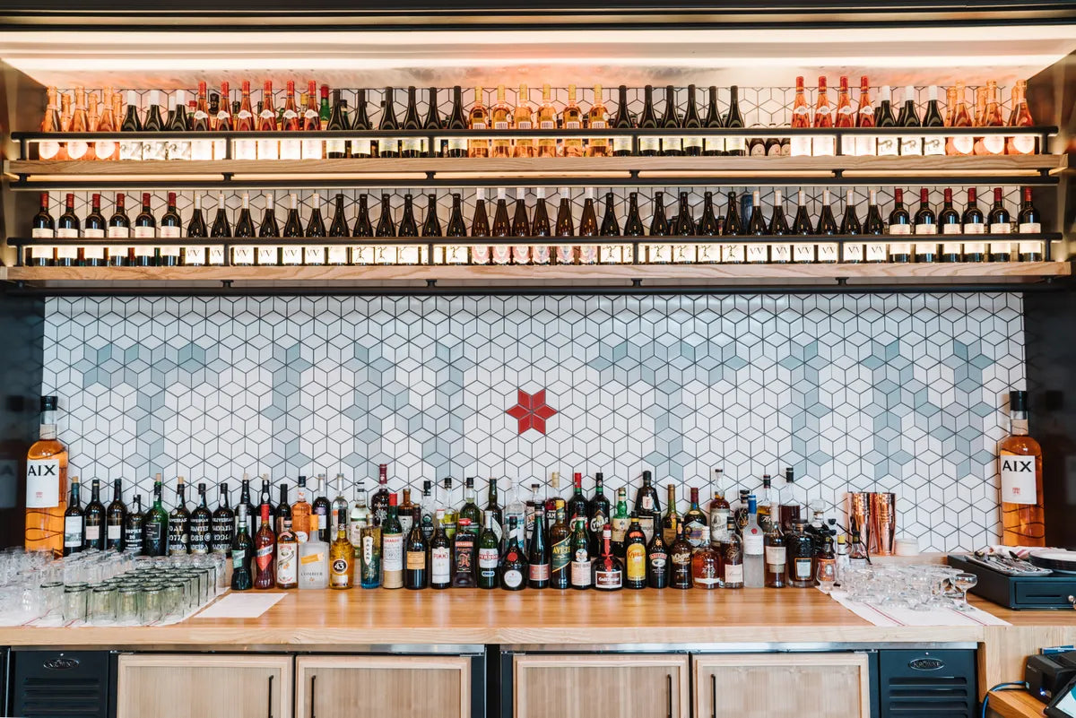 2018 Img High Res Full Rights Commercial Ai3 Design Andrew Thomas Lee Photography Tin Tin Restaurant Backsplash Small Diamond Escher Custom Pattern Moonshine Crater Lake Tomato Red White Wash Tx Fc 235165