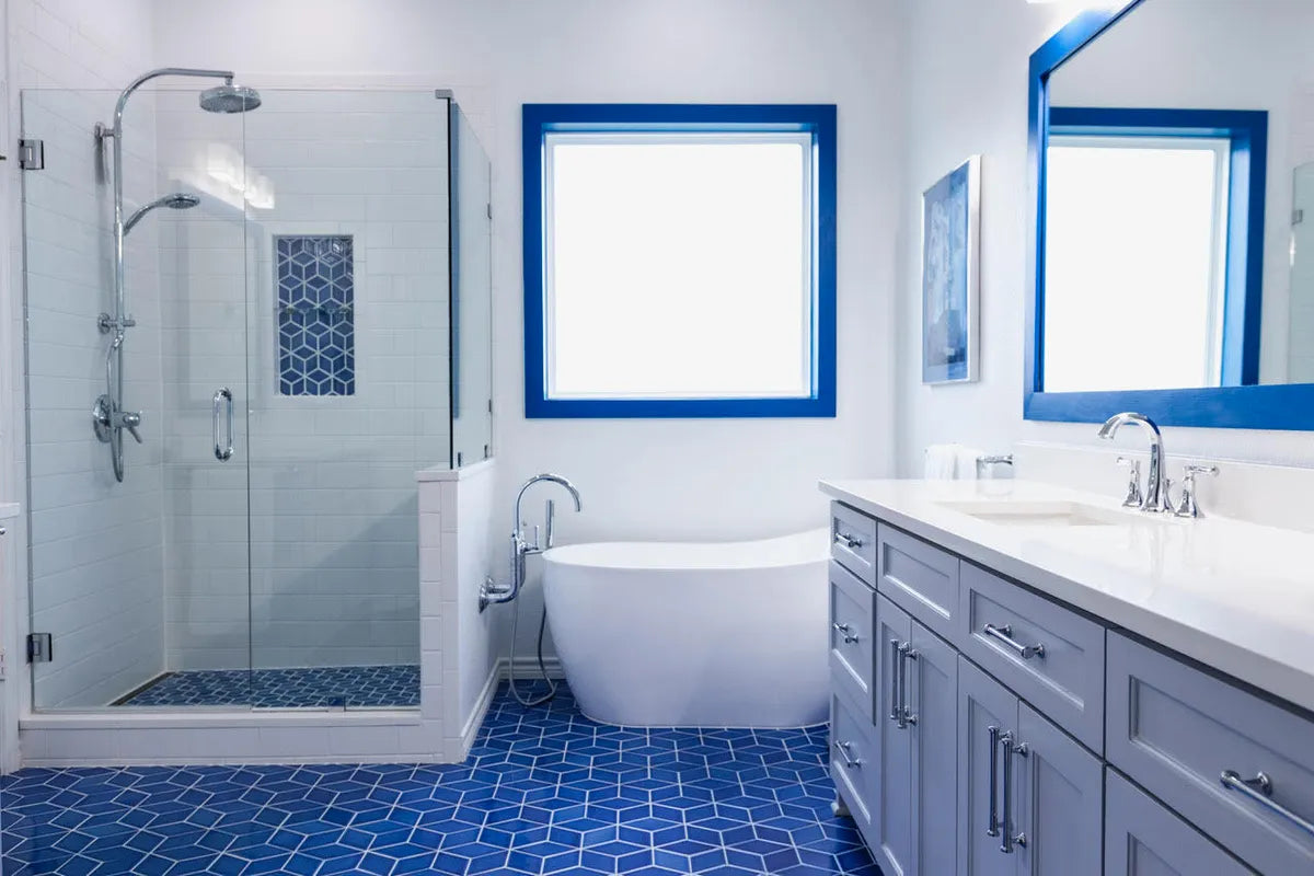 2019 Img Hi Res Rights Rachel Winston Design Bathroom Floor Shower Niche Pan Ceramic Small Large Diamond Escher Aegean Sea Fc314426 1