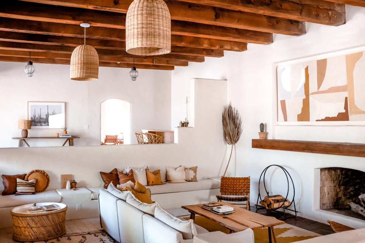 2020 Q1 Image Hi Res Full Rights Sara Rich Combs Influencer Joshua Tree House Posada Living Floor Tile Large Star Cross Ivory Fc268002
