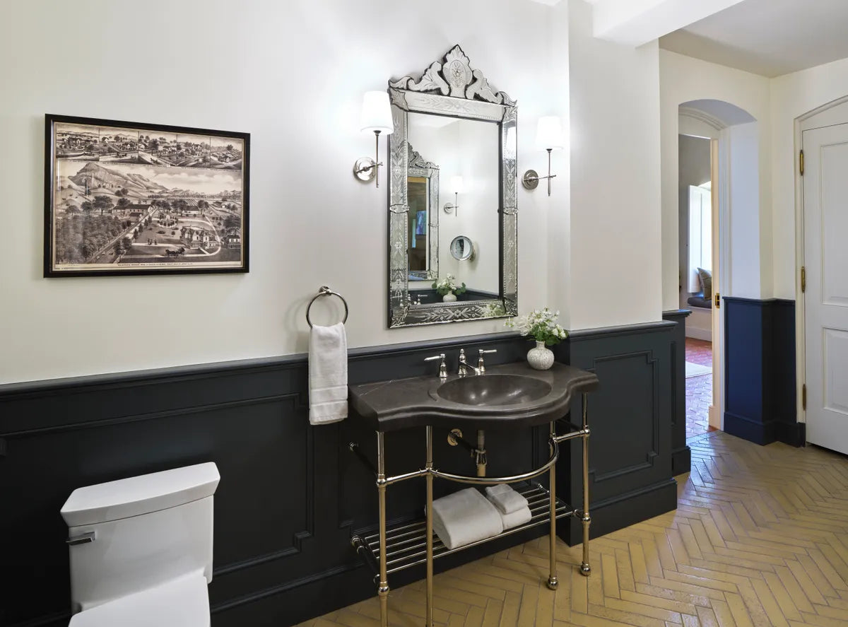 2021 img commercial rights maria haidamus loczi design photo R Brad knipstein jordan winery hospitality bathroom suite floor brick norman herringbone great plains FC404551 1