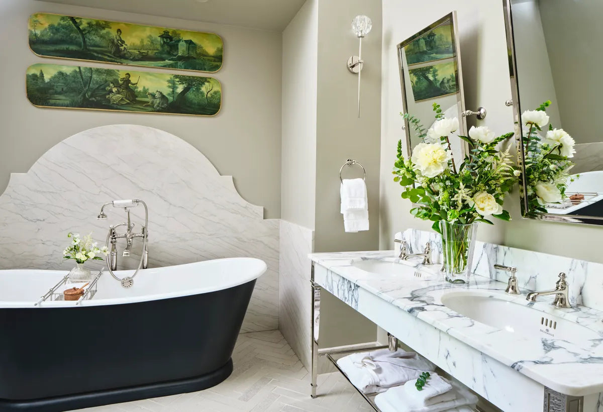 2021 img commercial rights maria haidamus loczi design photo R Brad knipstein jordan winery hospitality bathroom suite floor brick norman herringbone big horn FC404551 2