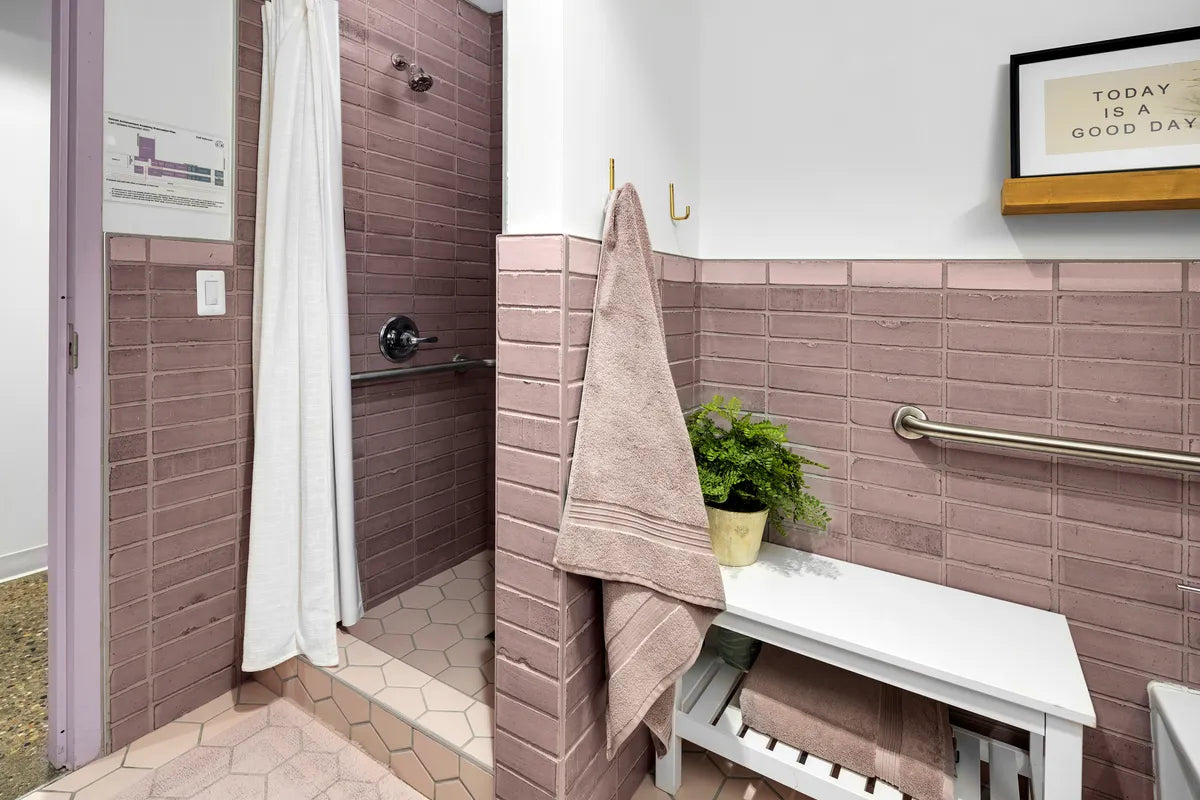 2022 img hi res commercial rights Donation project detroit prep Stylish detroit wall bathroom badlands sedona 6 hexagon dawn FC465166 2