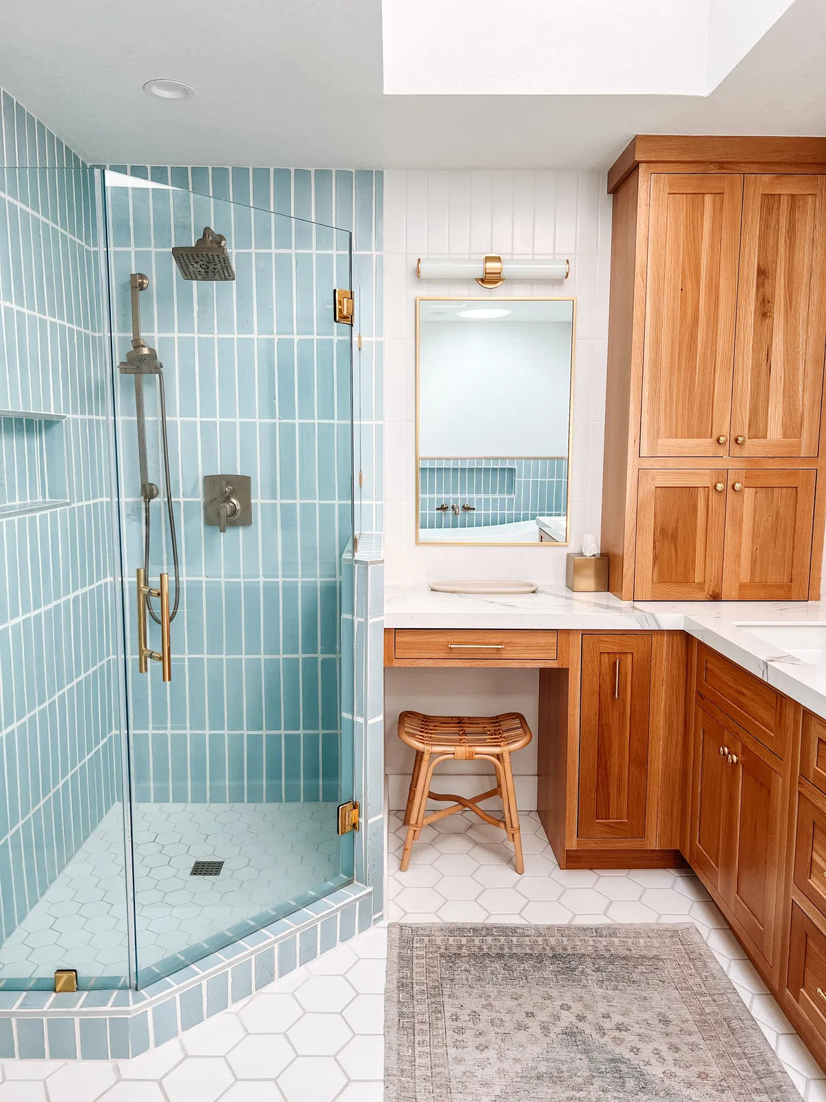 2022 img hi res influencer rights Anita yokota bathroom wall great smoky brick norman wainscott 622 hexagon calcite fc465877 4