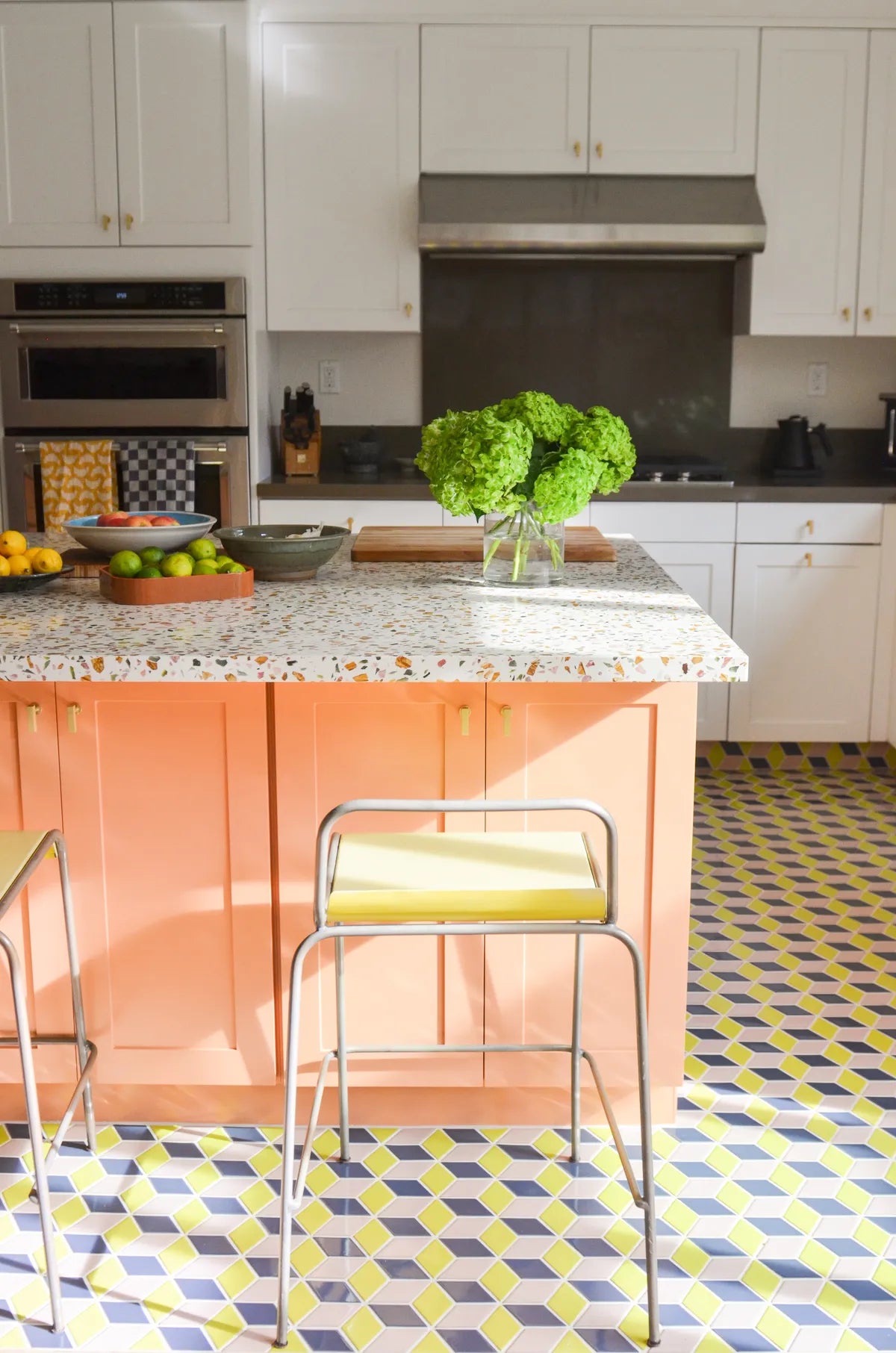 2026 residential full usage small diamond escher Slate Blue Gloss Adobe Cartreuse kitchen floor ashley fiocco olivia katz fc 1139472 1