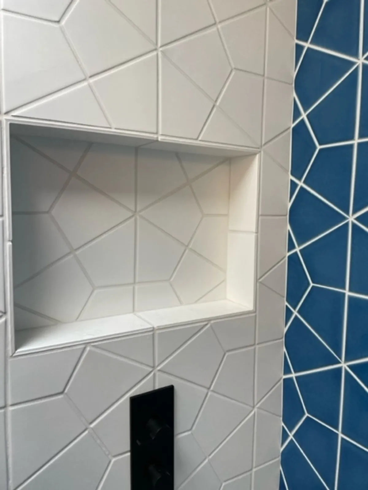Modern blue shower wall floor tile 2
