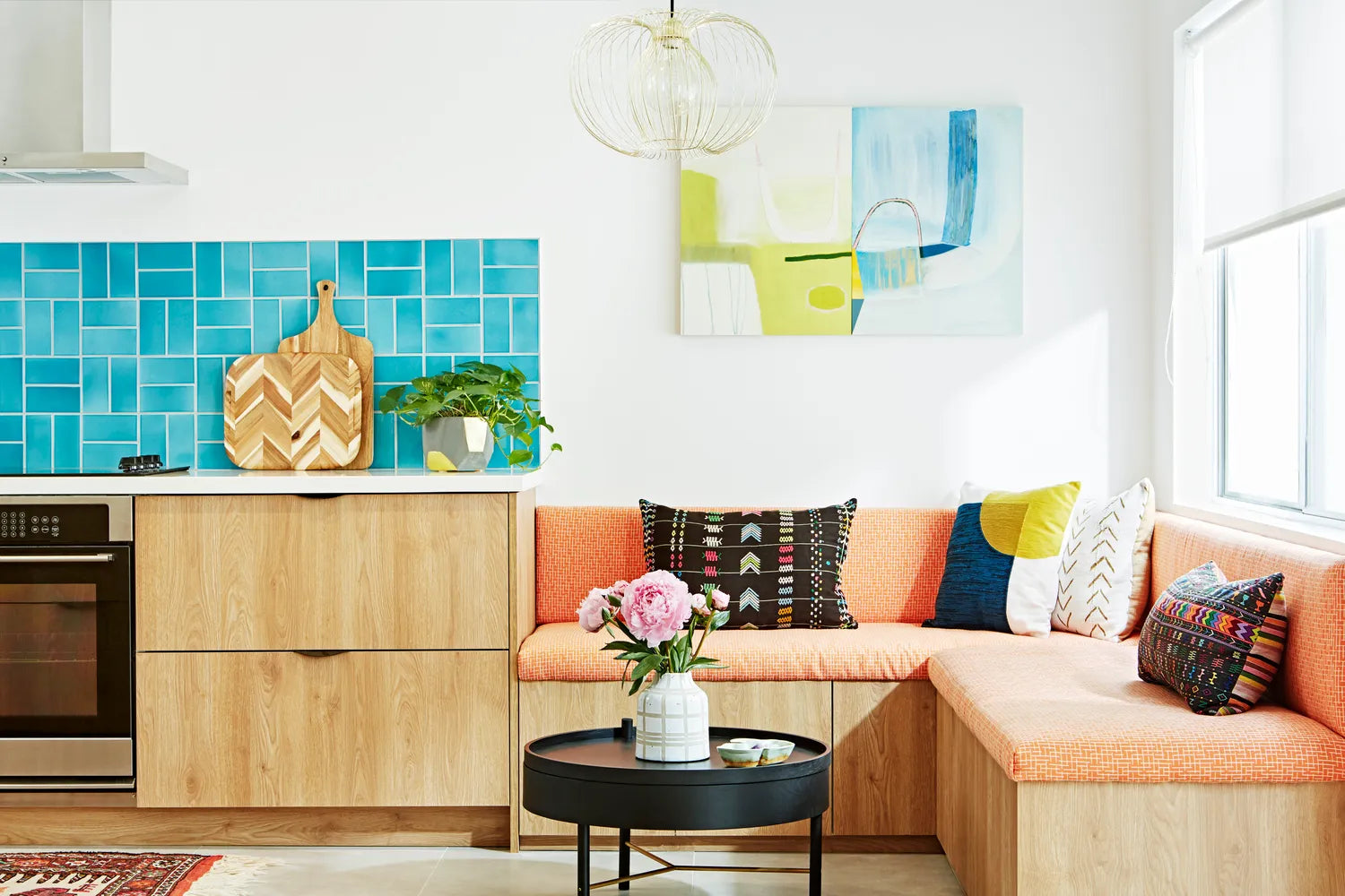 2019 Img Residential Hi Res Rights Lily Spindle Design Michele Thomas Photo Ceramic Kitchen Backsplash Lagoon Tiki Blue 3X6 Parquet Fc278283 3