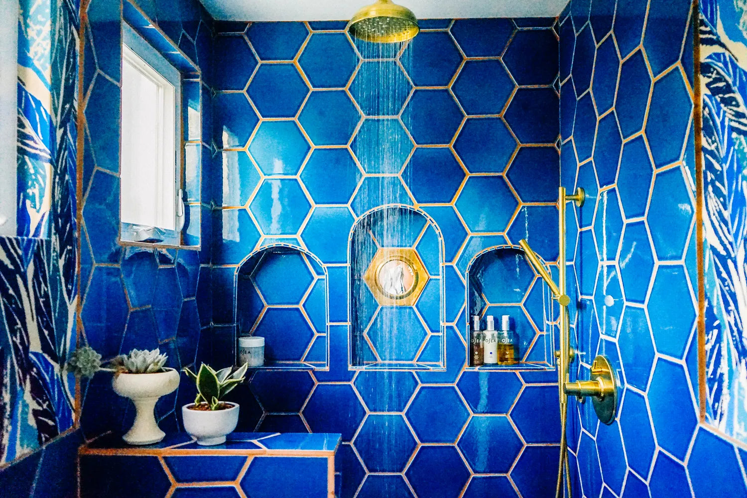 Adriatic Sea 8 Hexagon Bathroom  Justina Blakeney