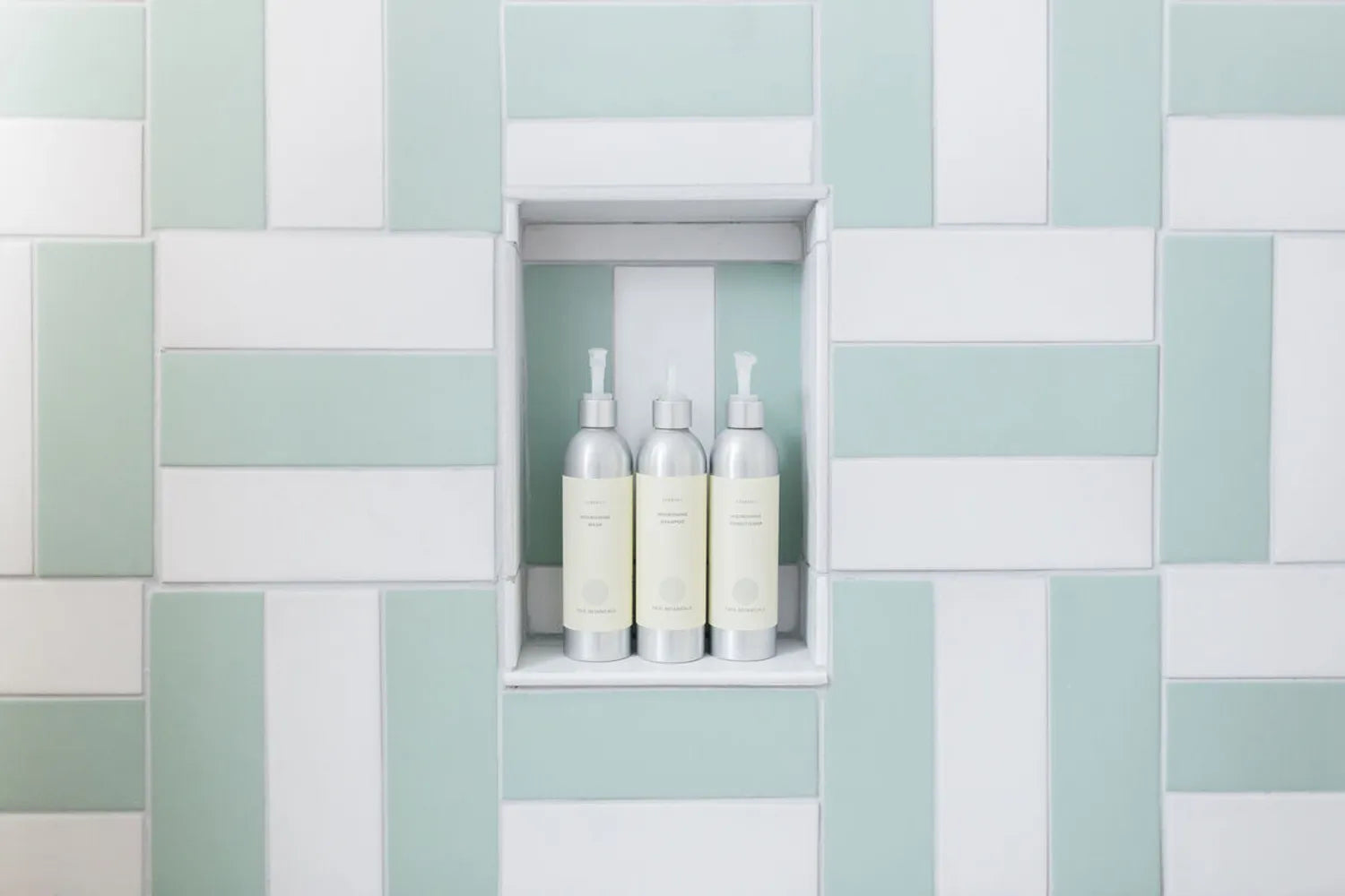 Basketweave Tile Bathroom
