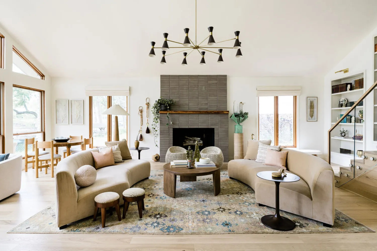 Floor to Ceiling Tile Fireplace