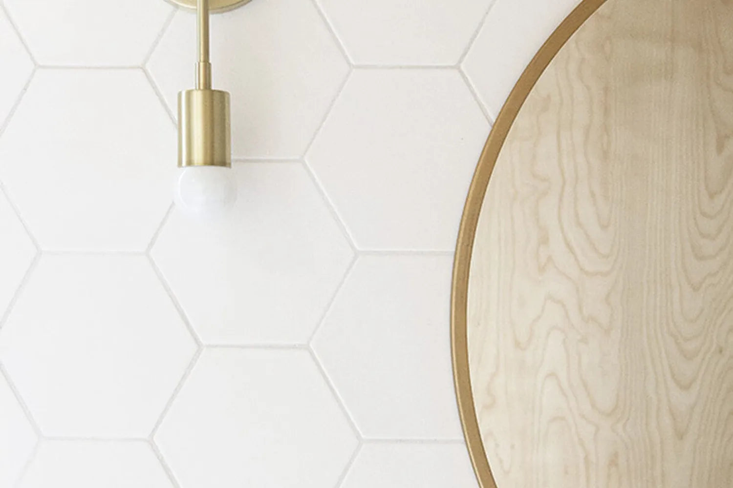 Matte White Tile Sarah Sherman Samuel A frame Bathroom Reveal LEAD