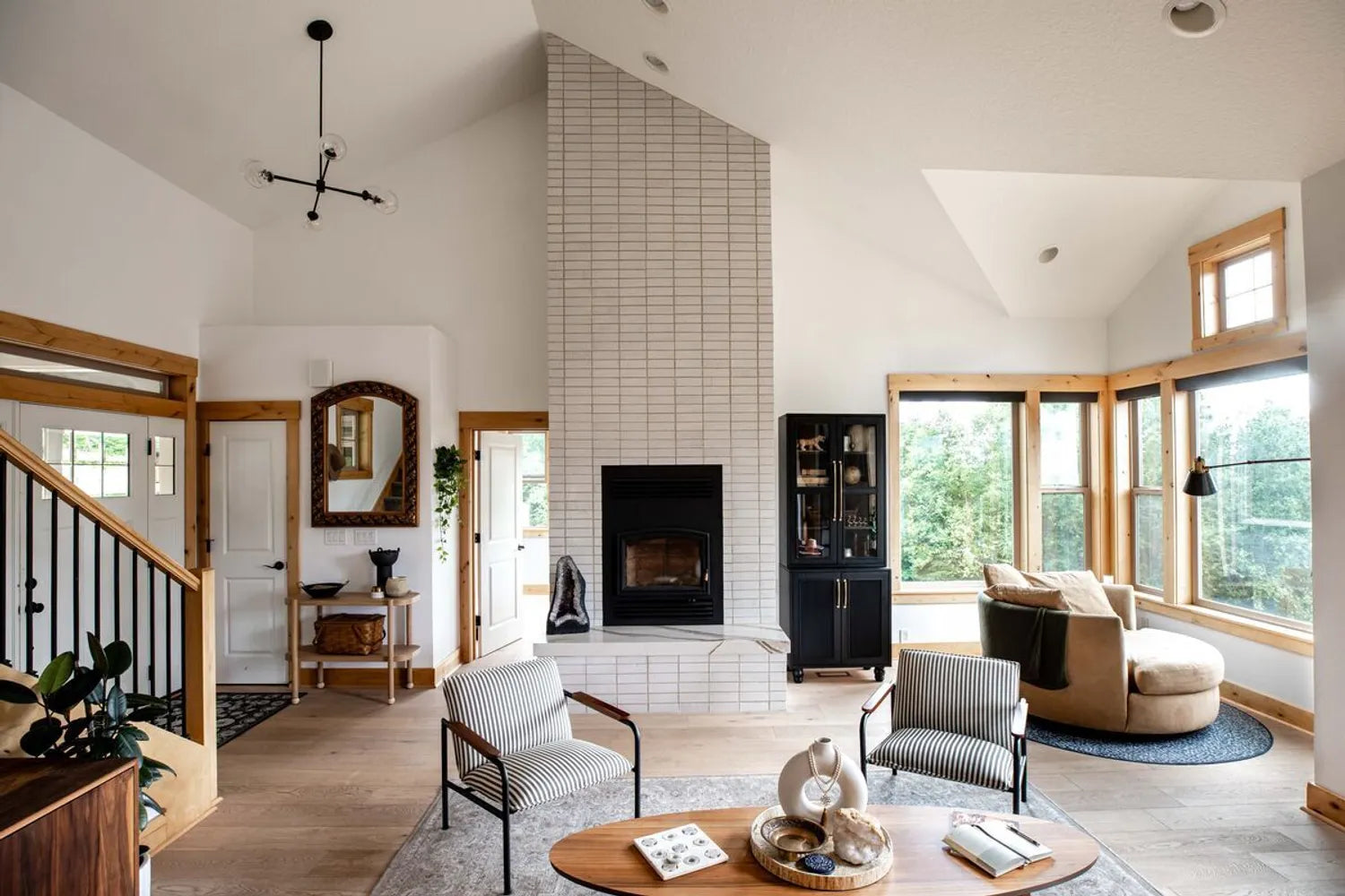 White Fireplace From My Bowls Brick Fireplace Lead