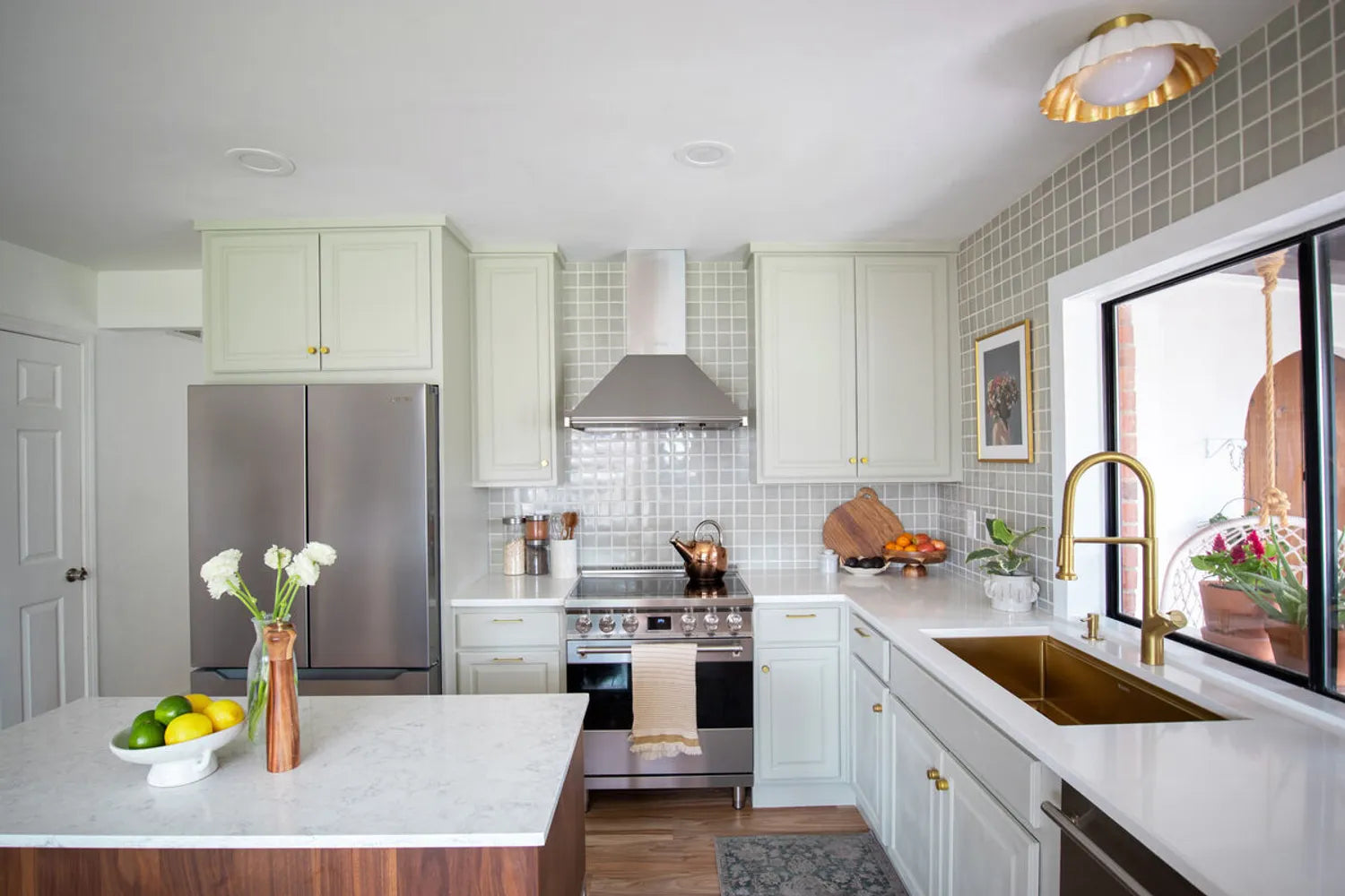 Green tile backsplash amanda walker diy mosaic kitchen