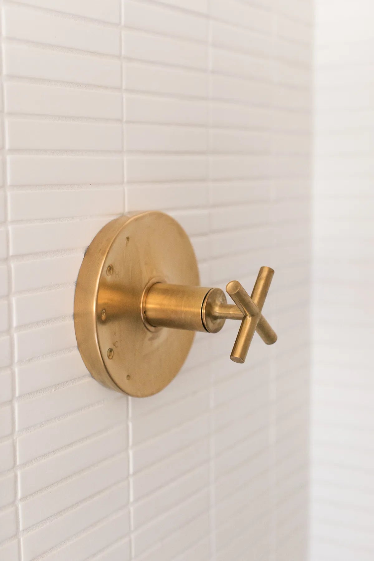2018 Q3 Image Residential Influencer Sugar  Charm Designer Sarah Sherman Samuel Photog Zan Passante Bathroom Shower Tile Mosaic Sugar 1X6 Stacked Detail 4