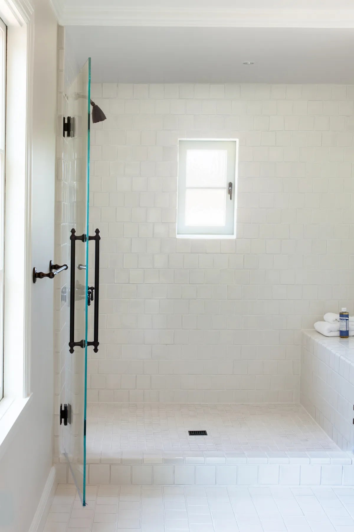 2X2 4X4 Offset  Bathroom  Floor  Shower  Straight Set  Tile  Tusk