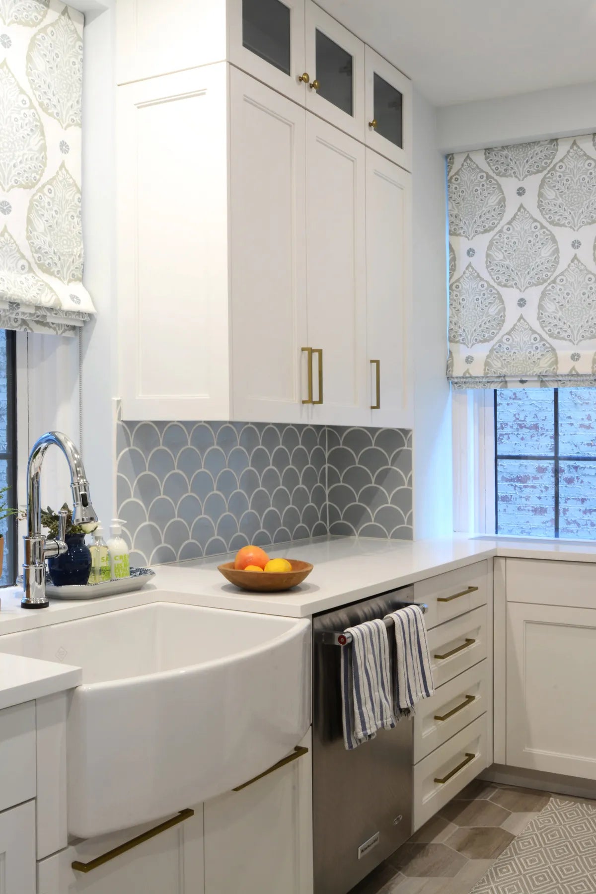 Backsplash  Blues Emily C Butler Design  Kitchen  Ogee Drop Powder Blue Sketch Fortytwo Photography  Tile 2