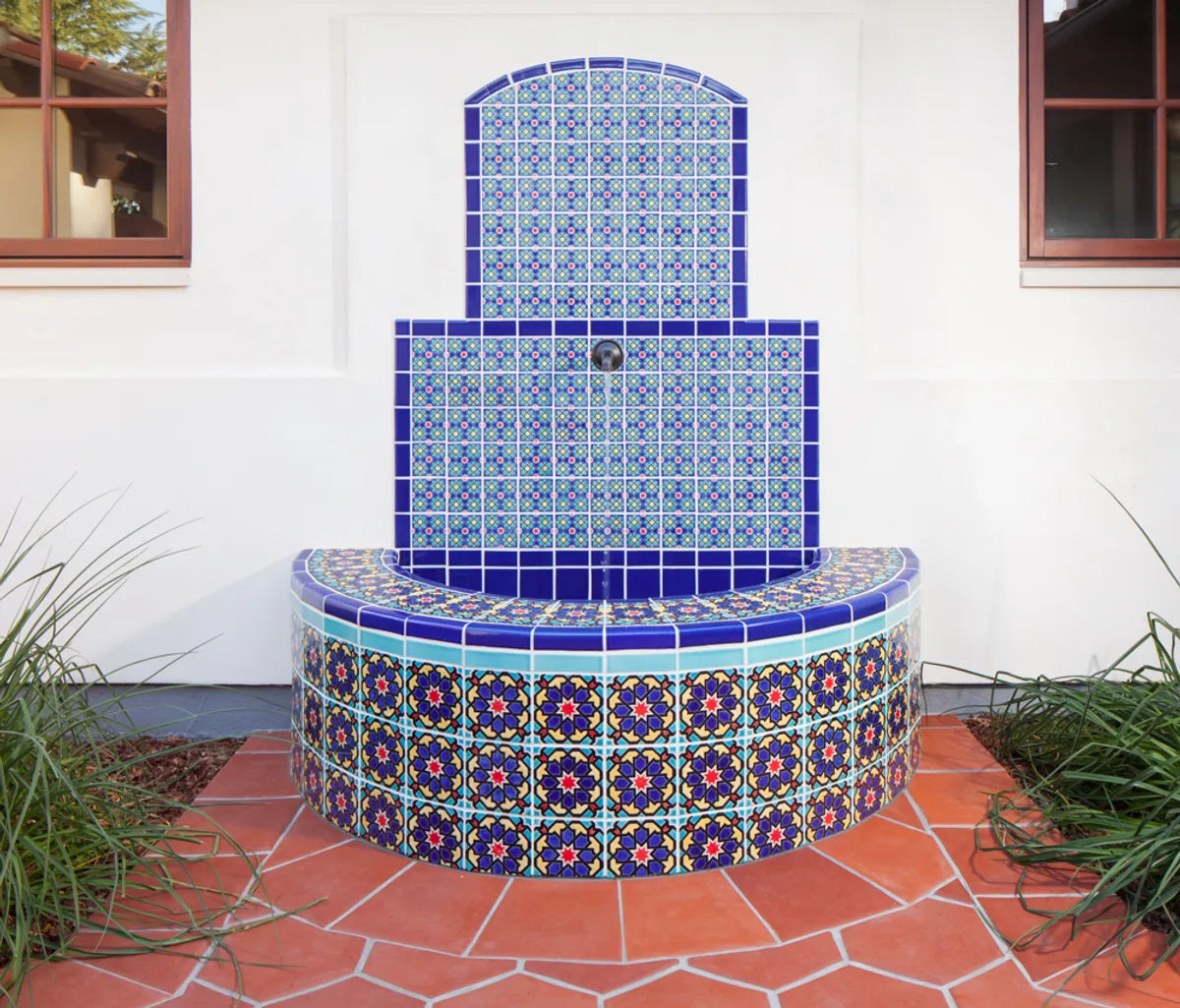 Blues  Cuerda Seca  Exterior  Fountain  Malcolm Fearon Malcolm Fearon Photography  All Rights Reserved  Residential  Royal Blue  Tile 2