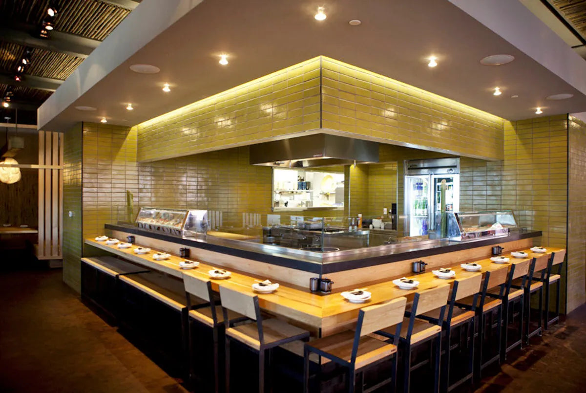 Brick  Commercial  Custom  Greens  Offset  Specialty  Q Shu  Izkaya Sushi Restaurant  Santa Monica  Sarah Clocke