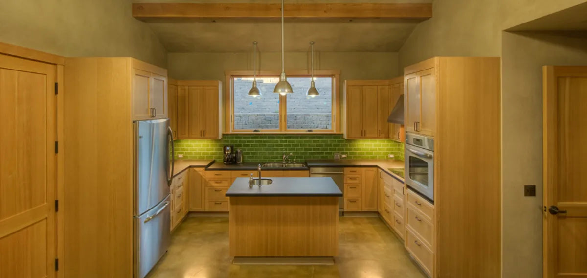 Greens  Kitchen  Installation  Recycled Body  Residential  Sea Kelp  Tile