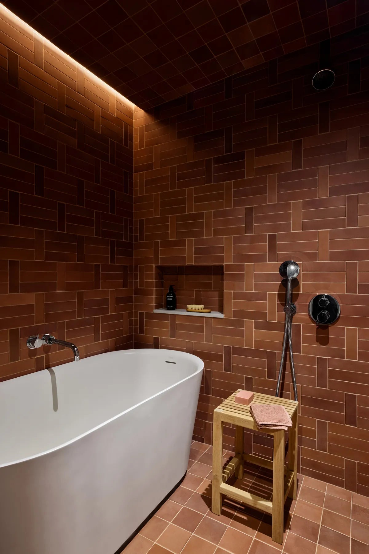 Eclectic brown shower wetbath 1