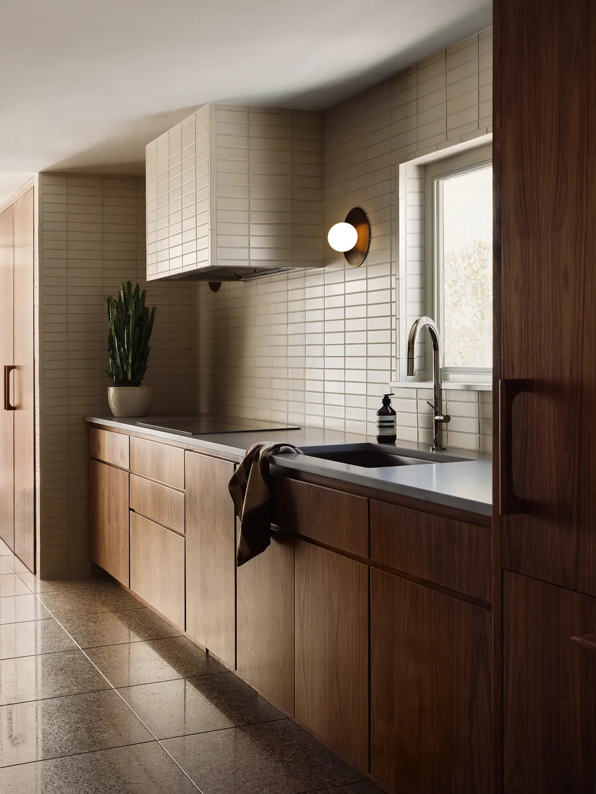 Modern kitchen white subway backsplash tile 4