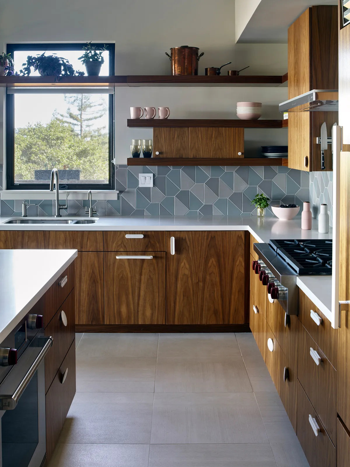 Modern kitchen blue kite kitchen backsplash tile 3