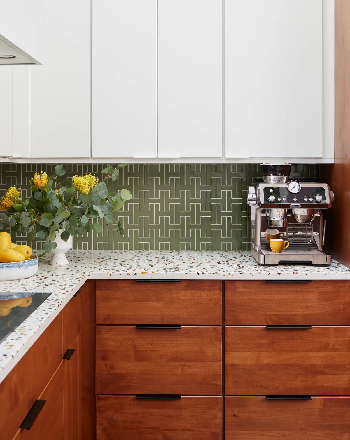 Modern h green backsplash kitchen tile 3