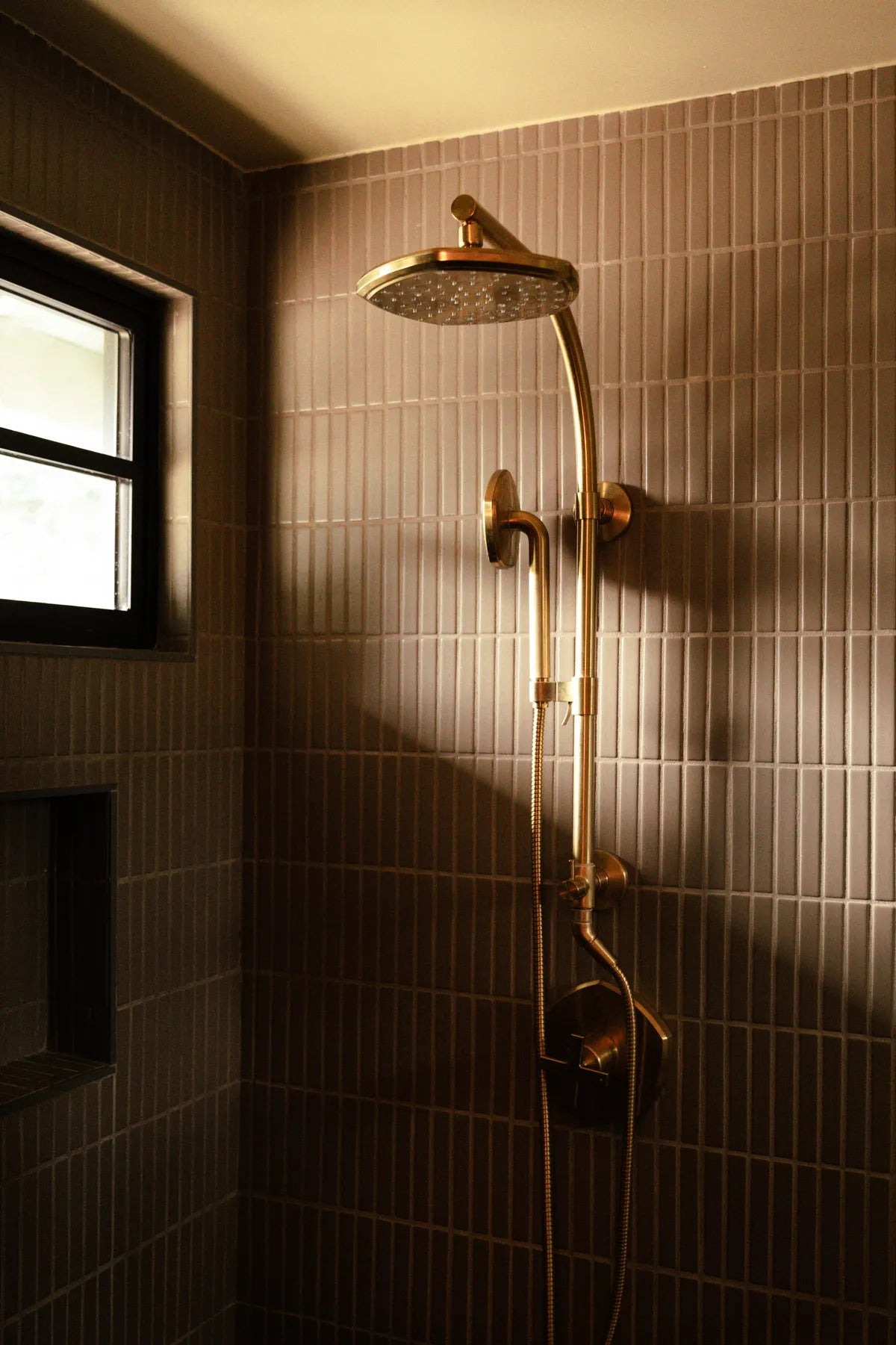 Modern mosaic beigerectangular shower tile 5
